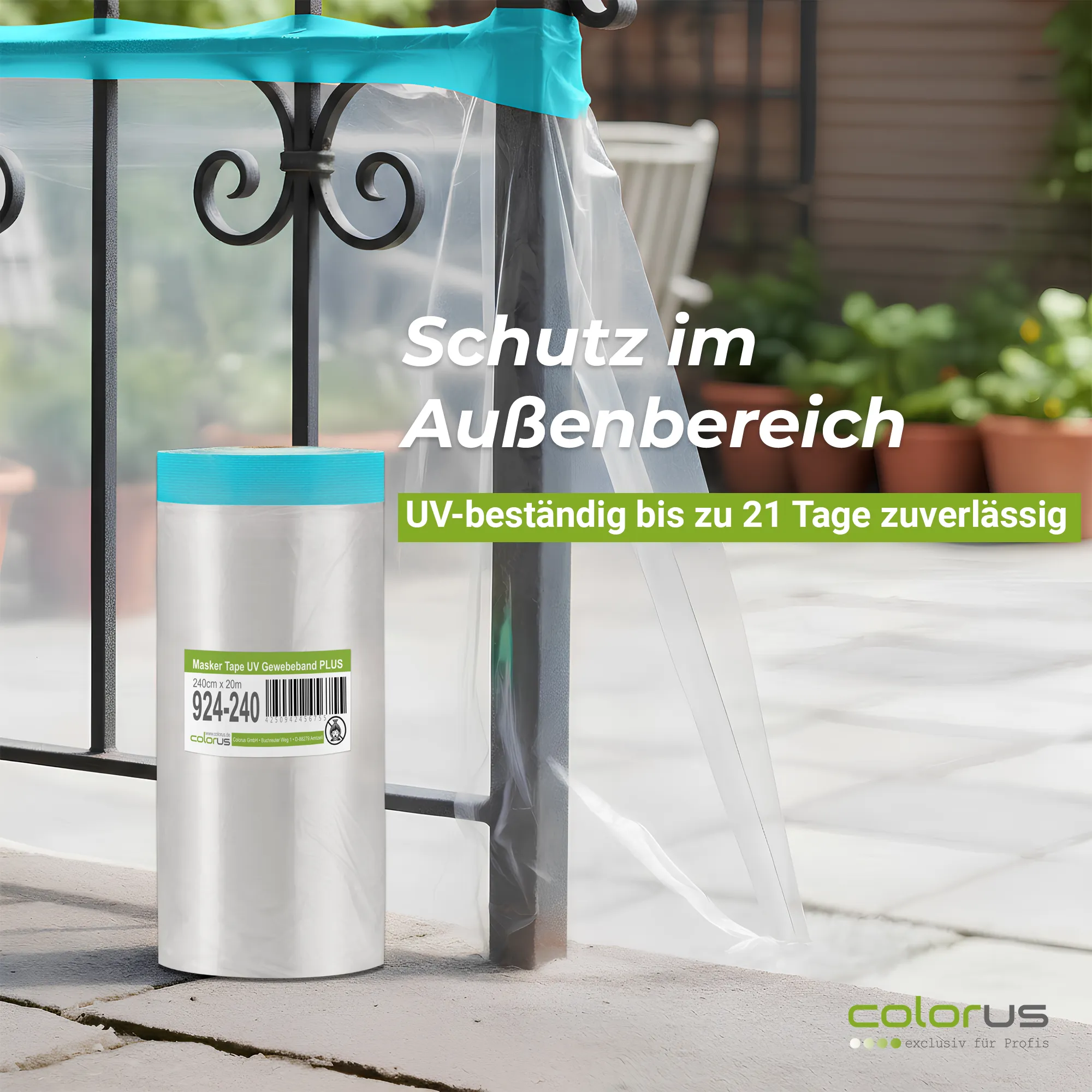 Colorus Premium Folien Masker Tape Gewebe UV 21 240cm x 20m