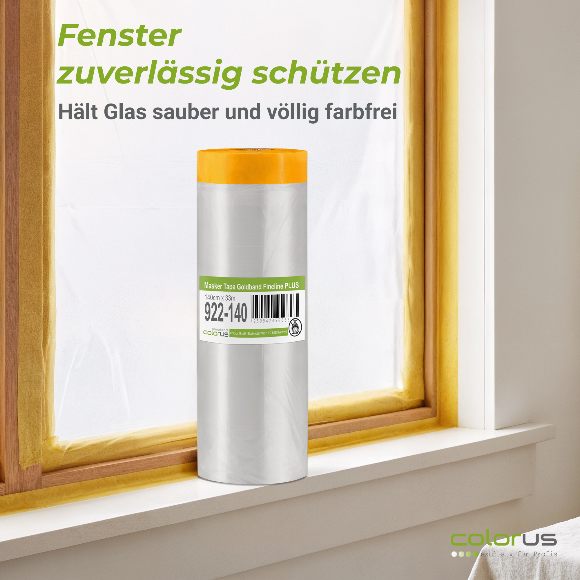 Colorus Premium Folien Masker Tape Goldband UV 60 140cm x 33m