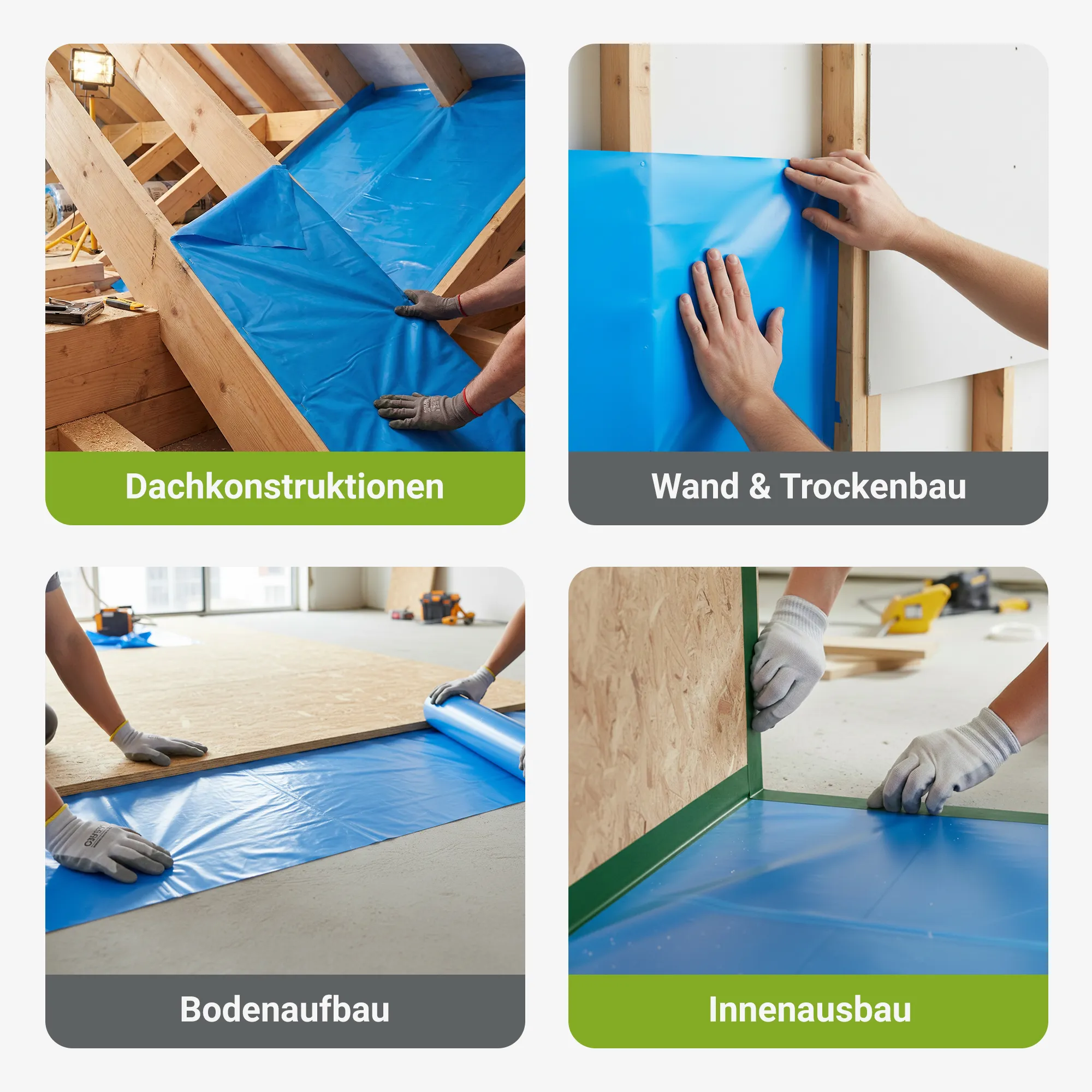 Colorus Premium Dampfbremsfolie 125µ Dachfolie 4 x 25m Brandklasse E