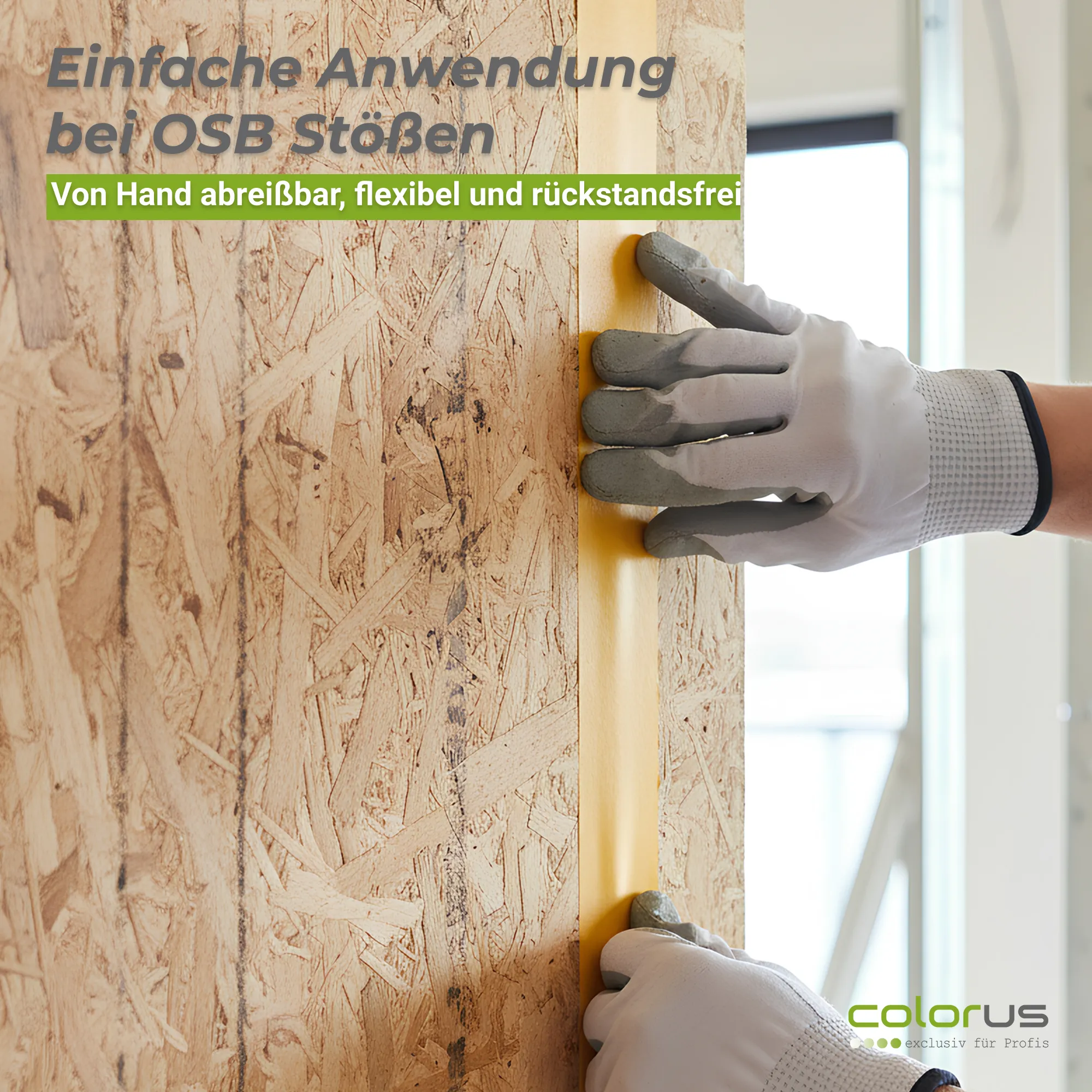 Colorus PaperPro PLUS ruban adhésif pare-vapeur jaune 40m x 50mm