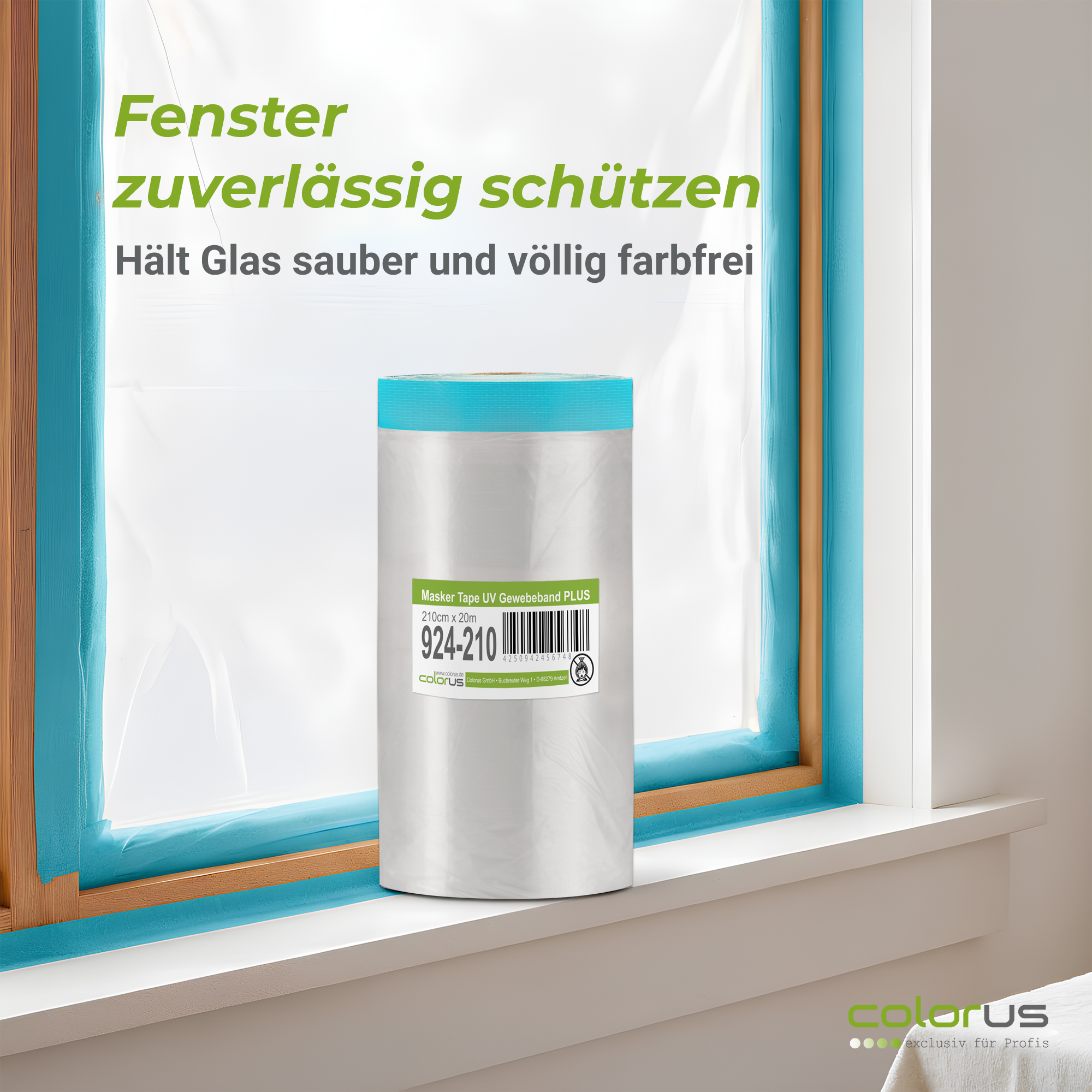 Colorus Premium Folien Masker Tape Gewebe UV 21 210cm x 20m