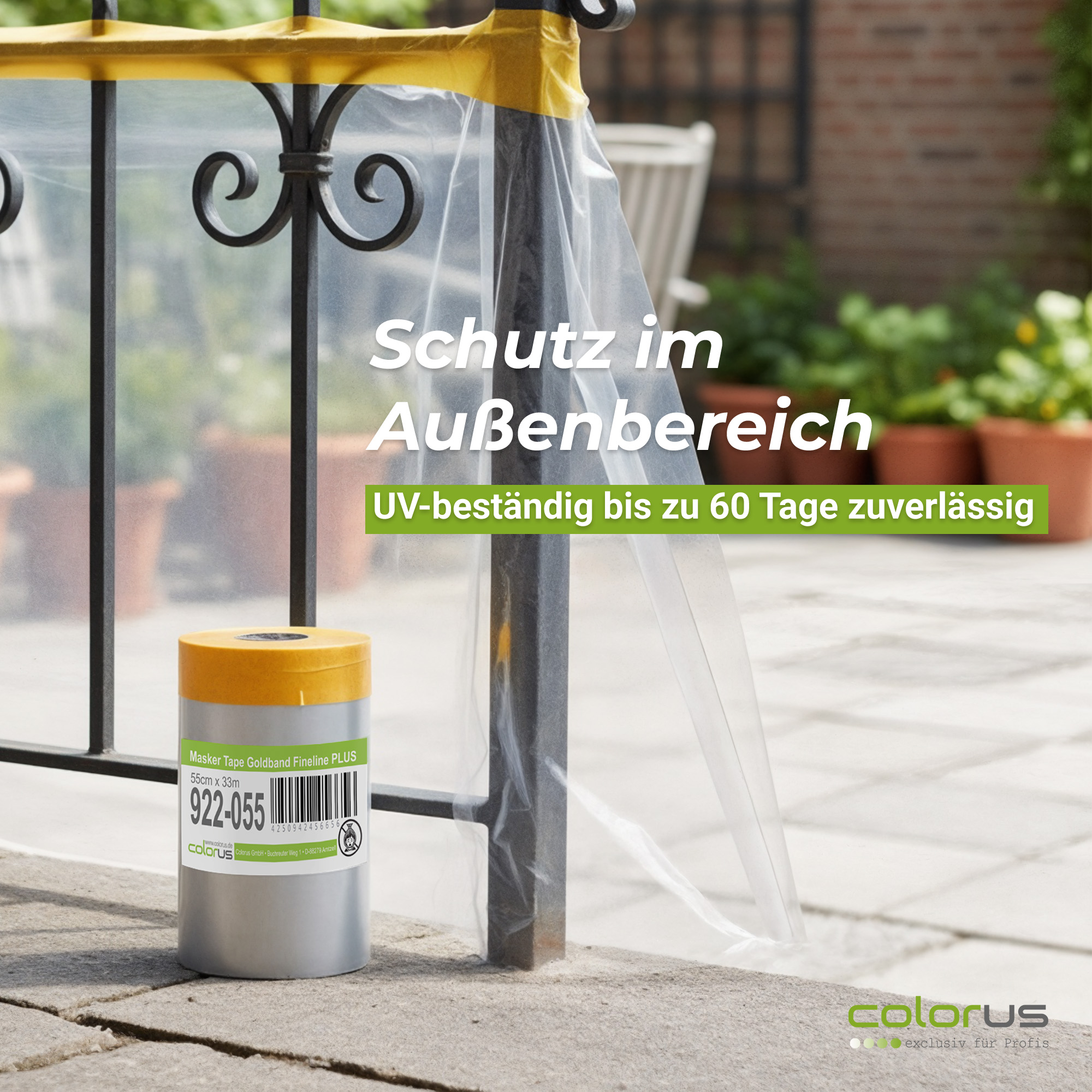 Colorus Premium Folien Masker Tape Goldband UV 60 55cm x 33m Colorus Premium Folien Masker Tape Goldband UV 60 55cm x 33m