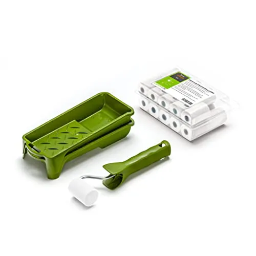 23-teiliges Profi Lackier-Set (5 cm) – Schaumwalzen, Bügel & 2x Wanne