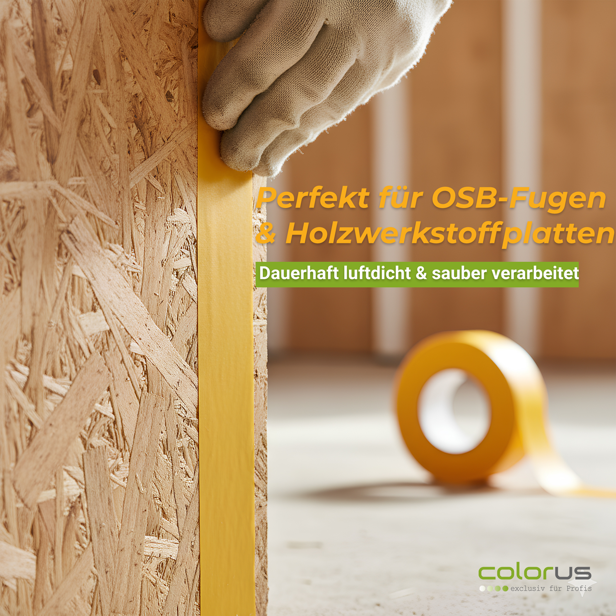 Colorus PaperPro PLUS ruban adhésif pare-vapeur jaune 40m x 50mm