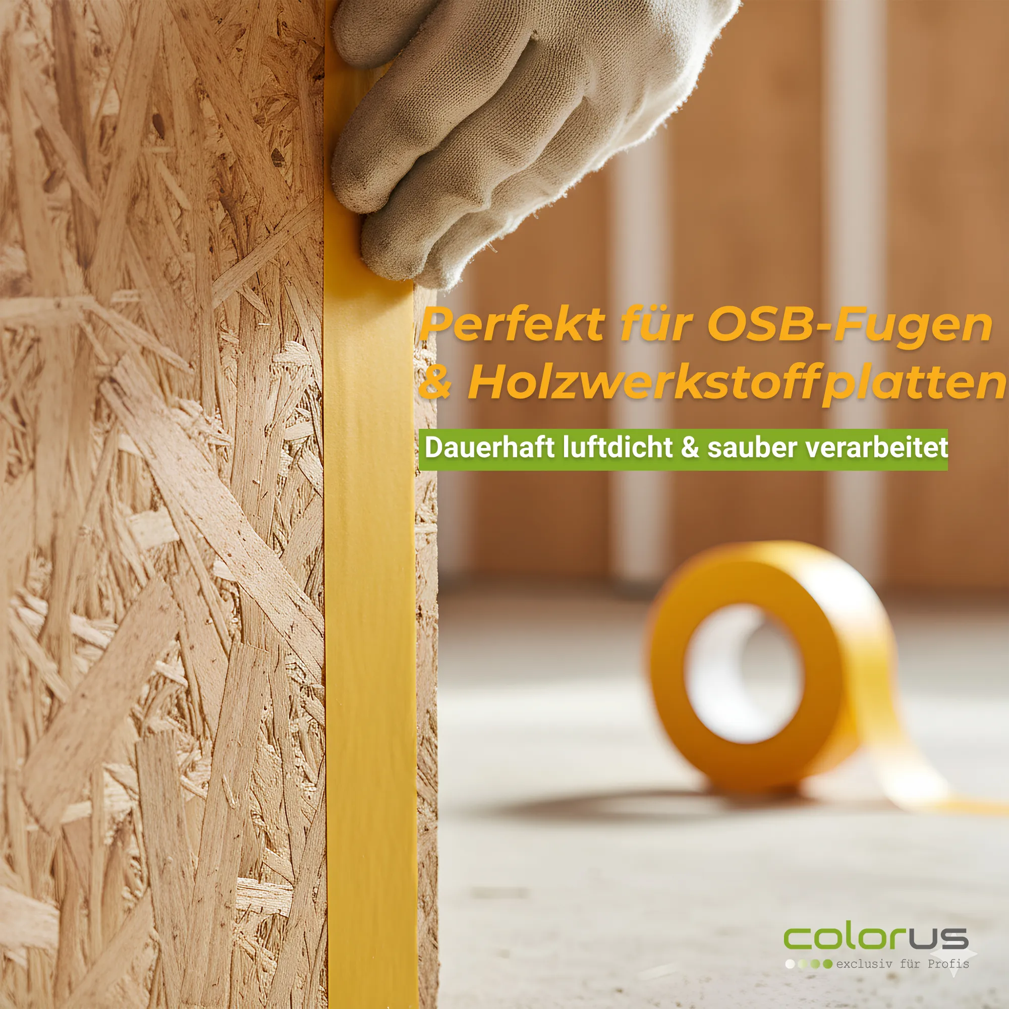 Colorus PaperPro PLUS ruban adhésif pare-vapeur jaune 40m x 50mm