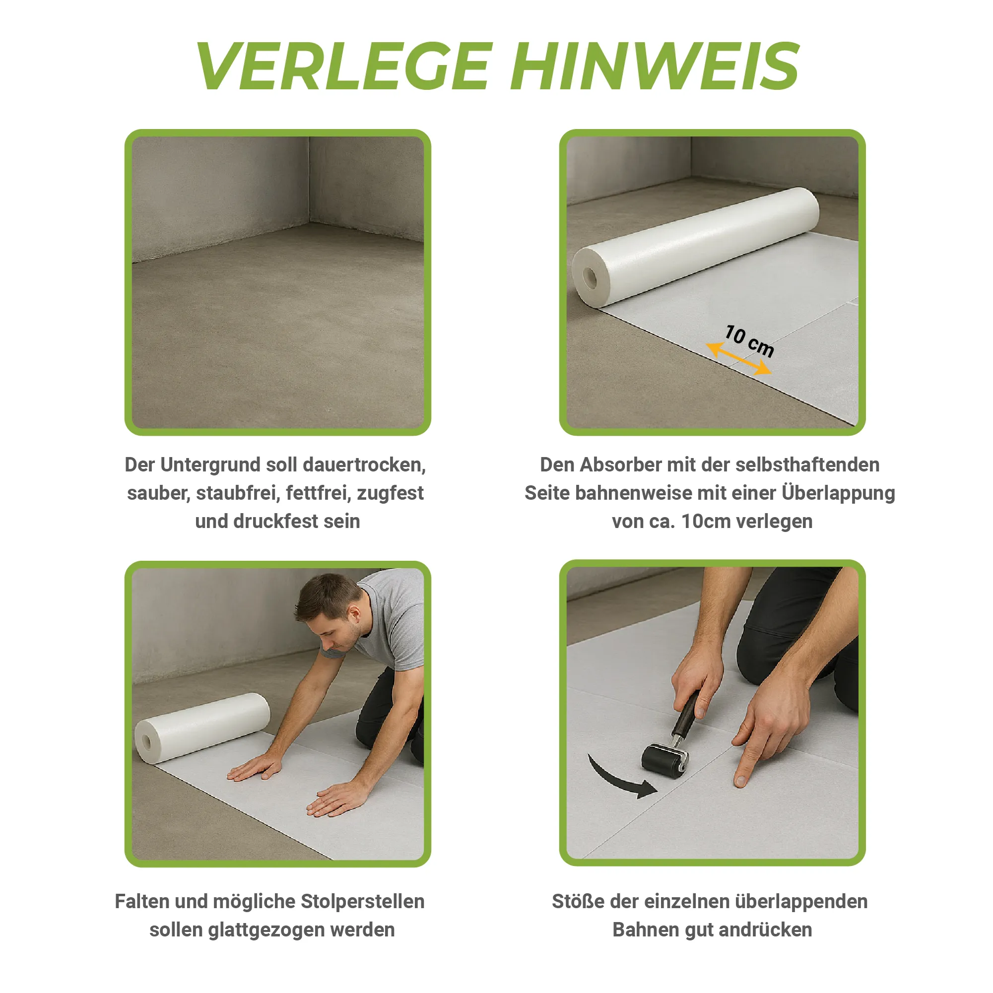 Colorus Abdeckvlies Absorb Haftliner PLUS selbsthaftend 1 x 25m