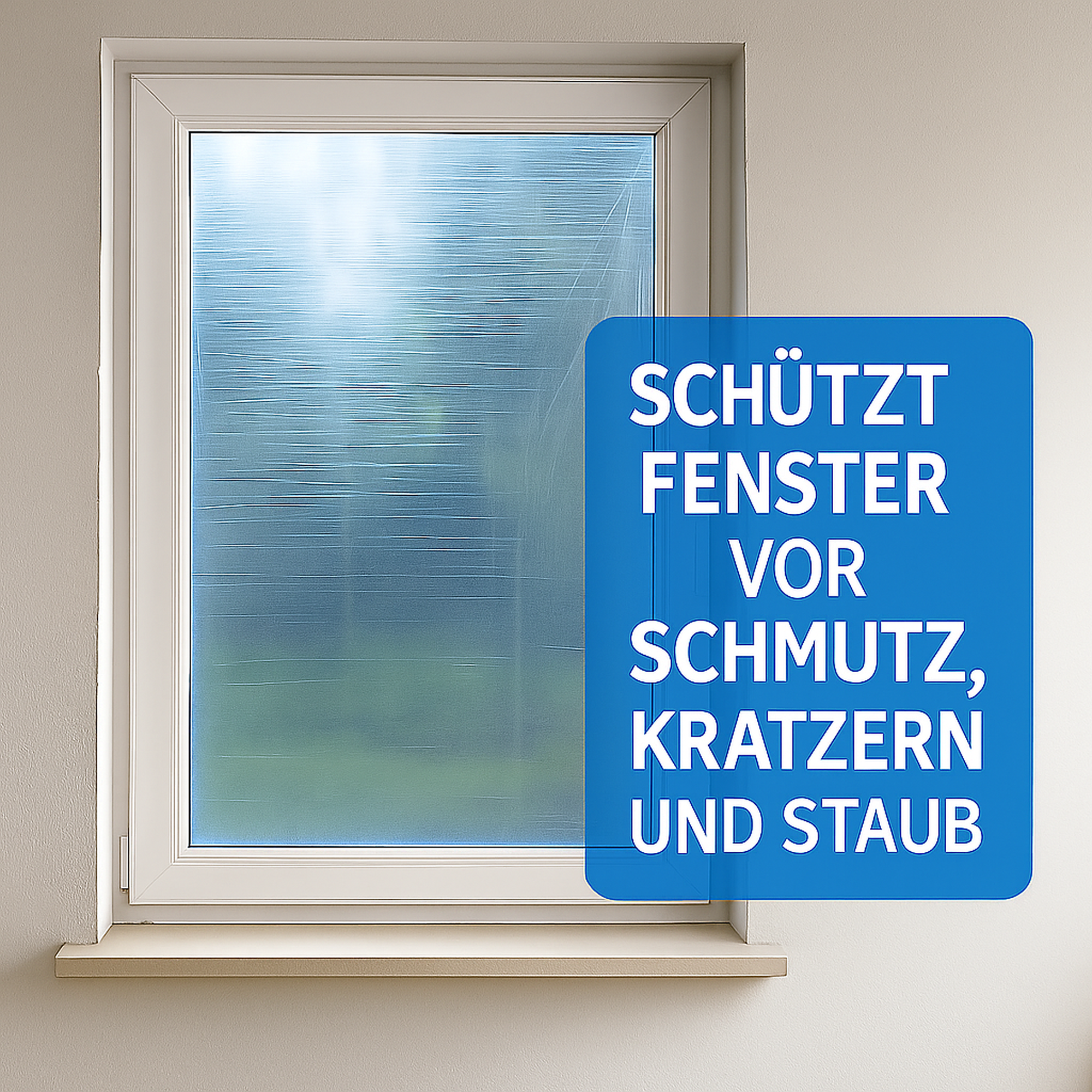 Premium Glasschutzfolie blau Fensterschutzfolie 0,50 x 100m