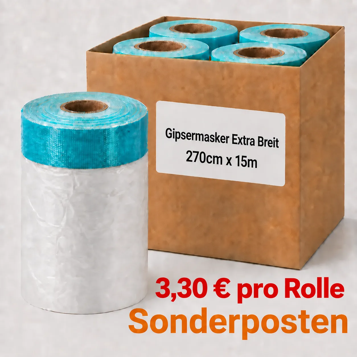 Kartonangebot 20 Rollen Masker Tape Profi UV Gewebe extra stark 270cm x 15m