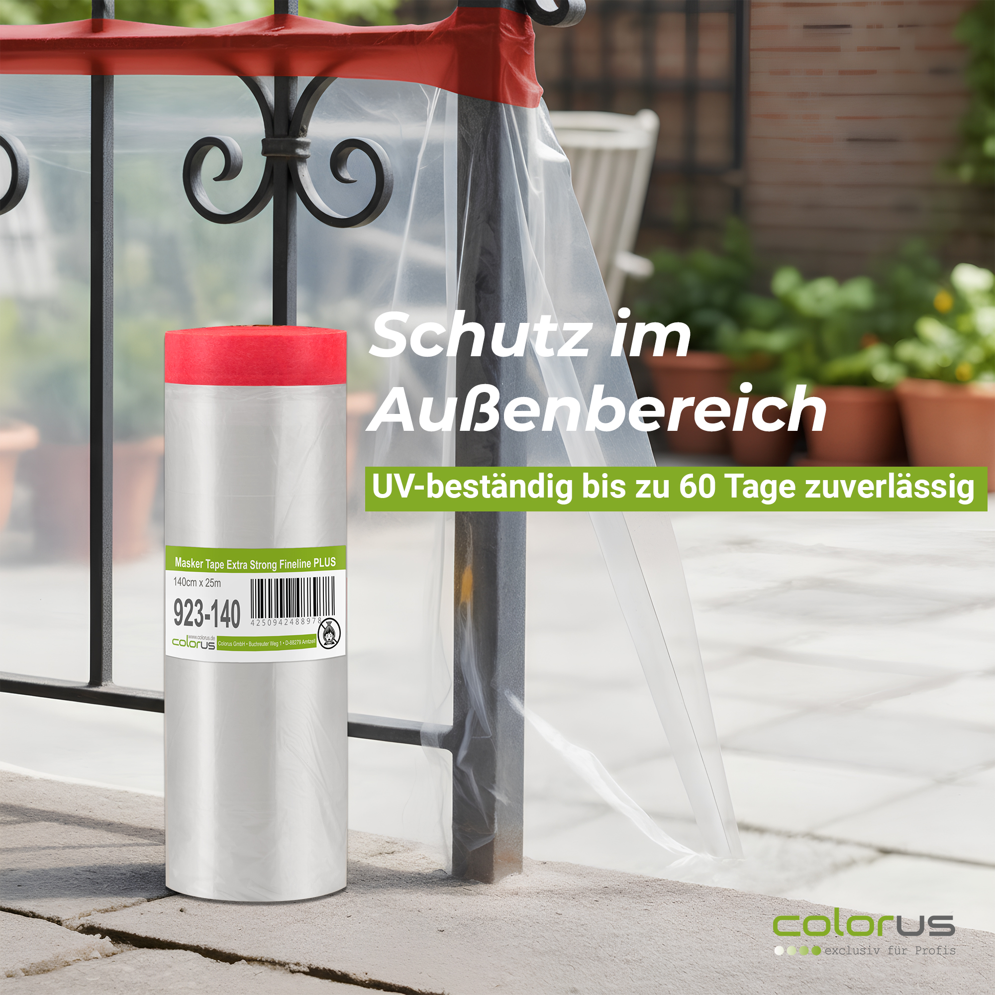 Colorus Premium Folien Masker Tape Extra Strong UV 120 140cm x 25m Colorus Premium Folien Masker Tape Extra Strong UV 120 140cm x 25m