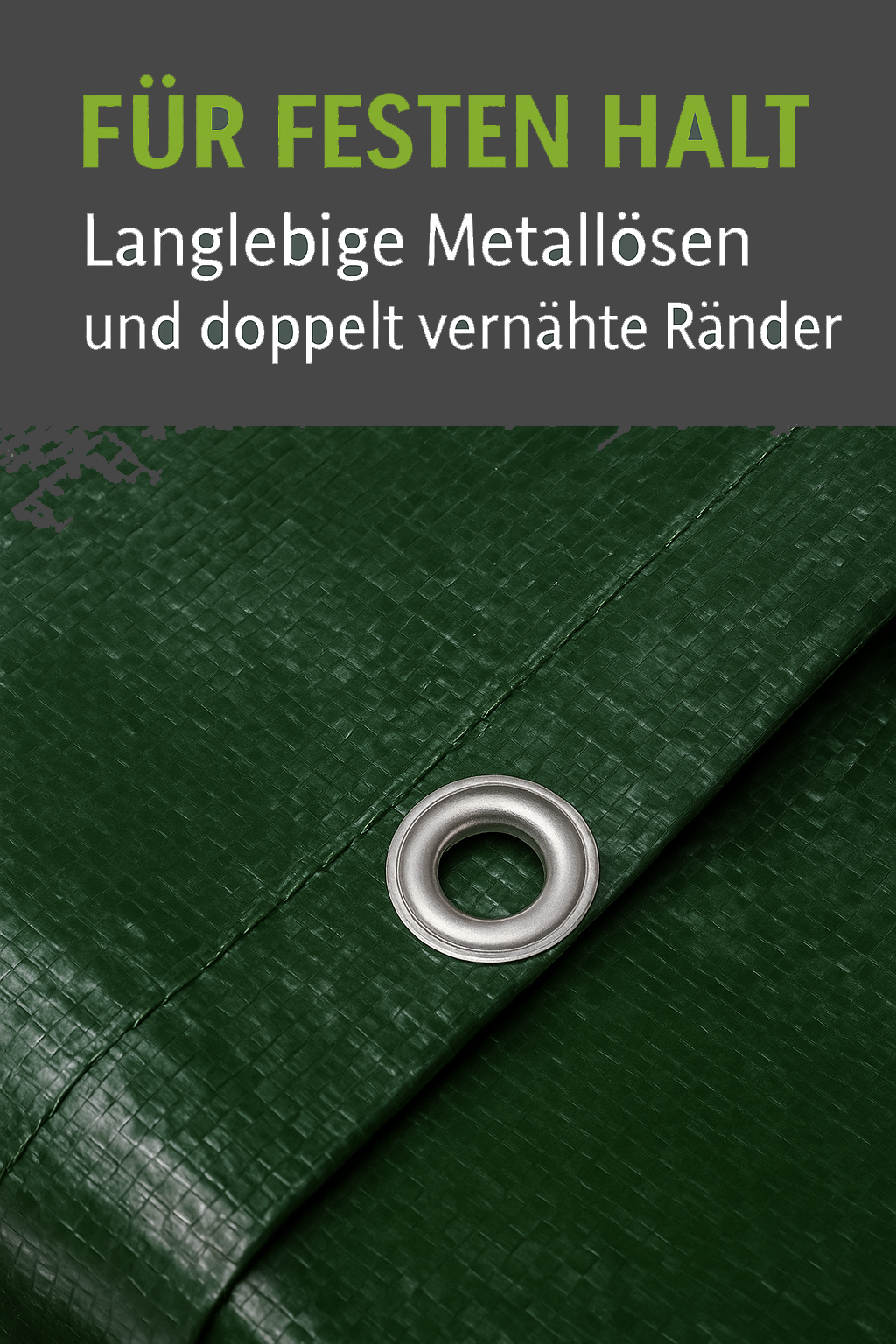 Colorus Premium Gewebeplane grün ca. 75g / m²  6 x 8m