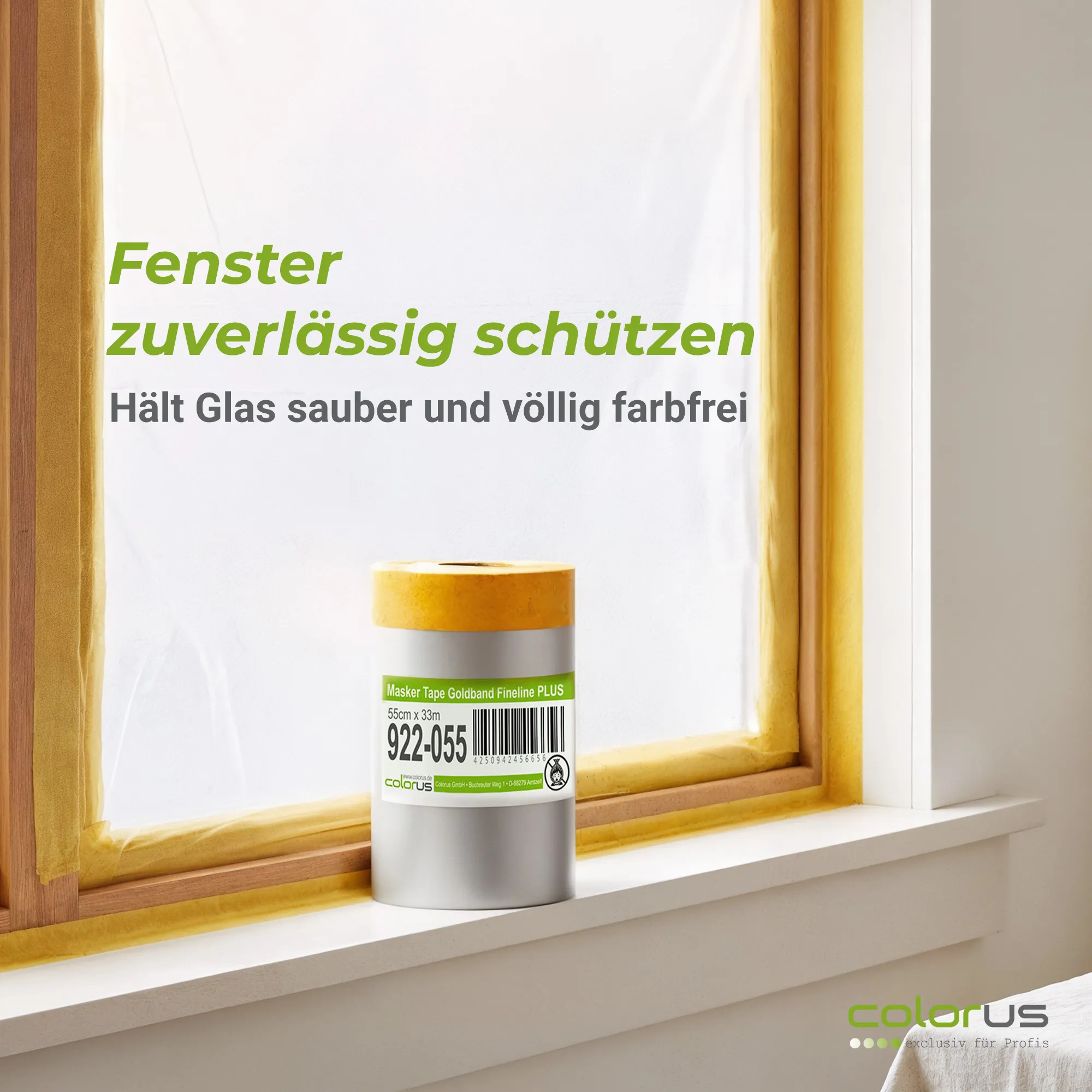 Colorus Premium Folien Masker Tape Goldband UV 60 55cm x 33m