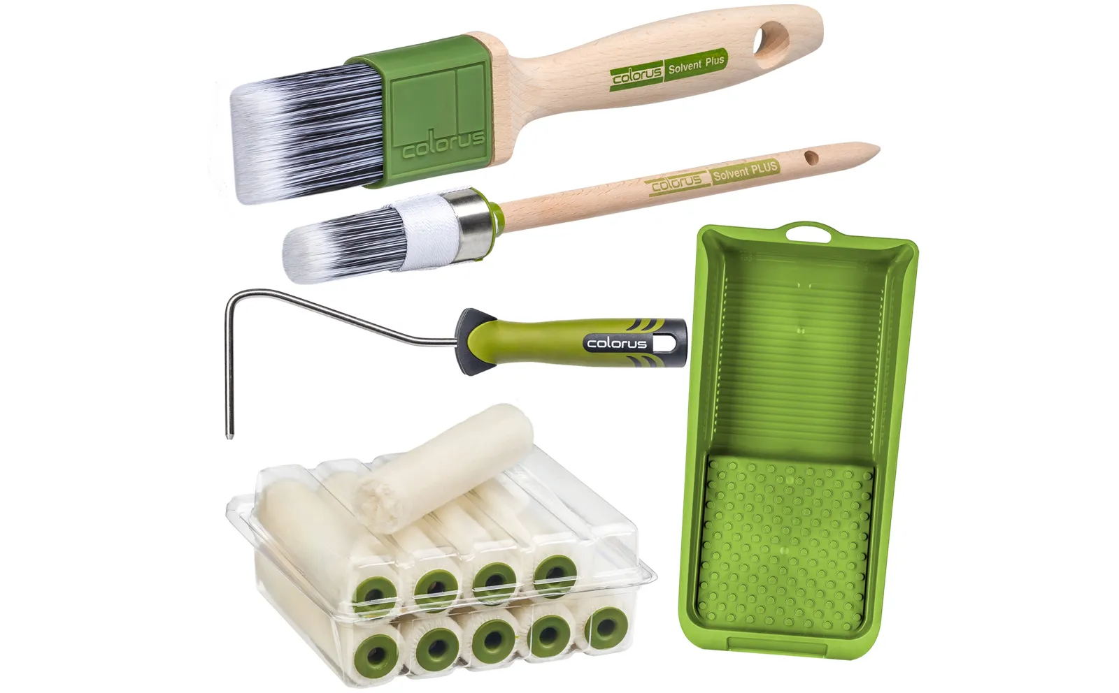 14-teiliges Premium Lackier-Set – Velours für lösemittelhaltige Lacke