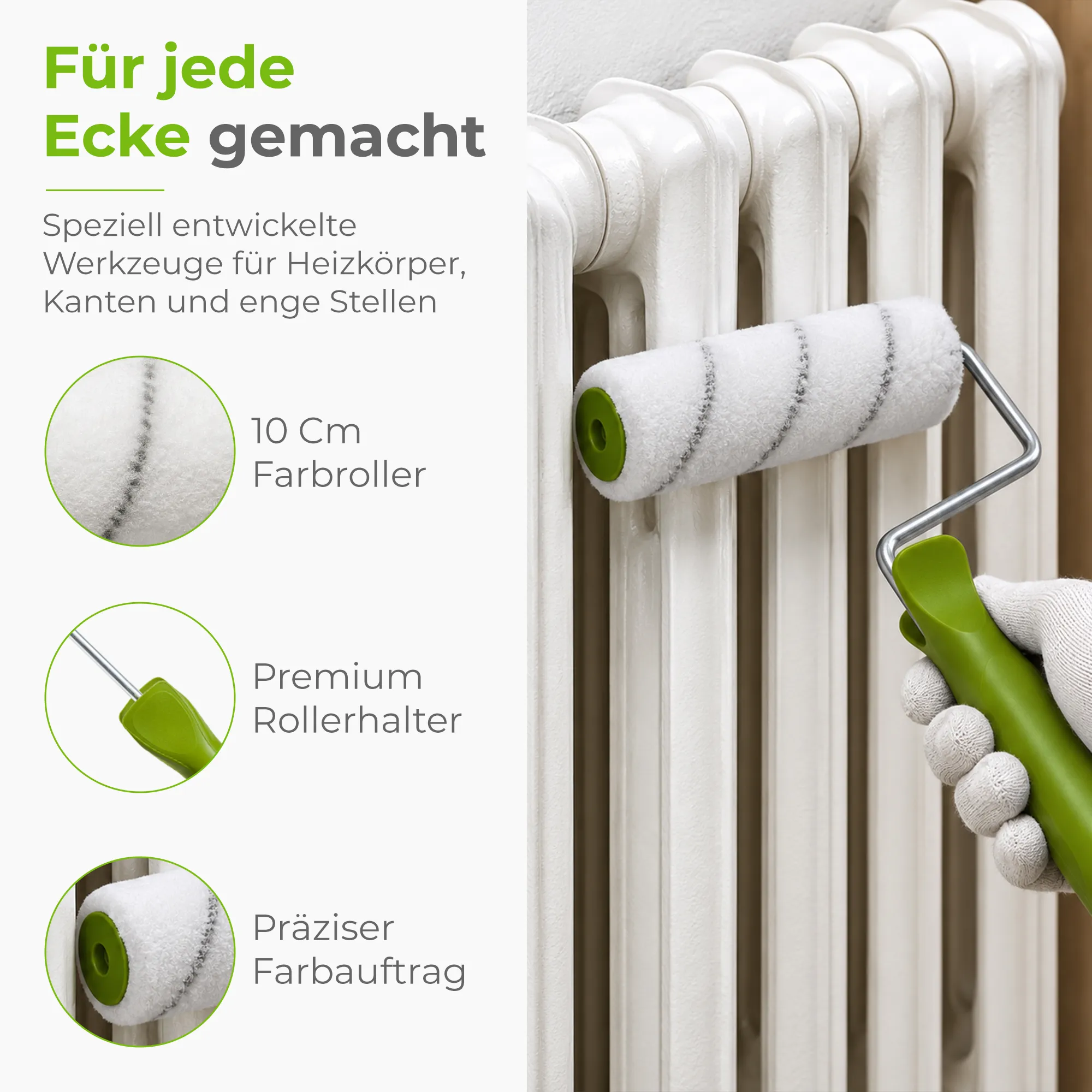 Profi Maler Set 21-teilig | für lösemittelhaltige Lacke & Wandfarben