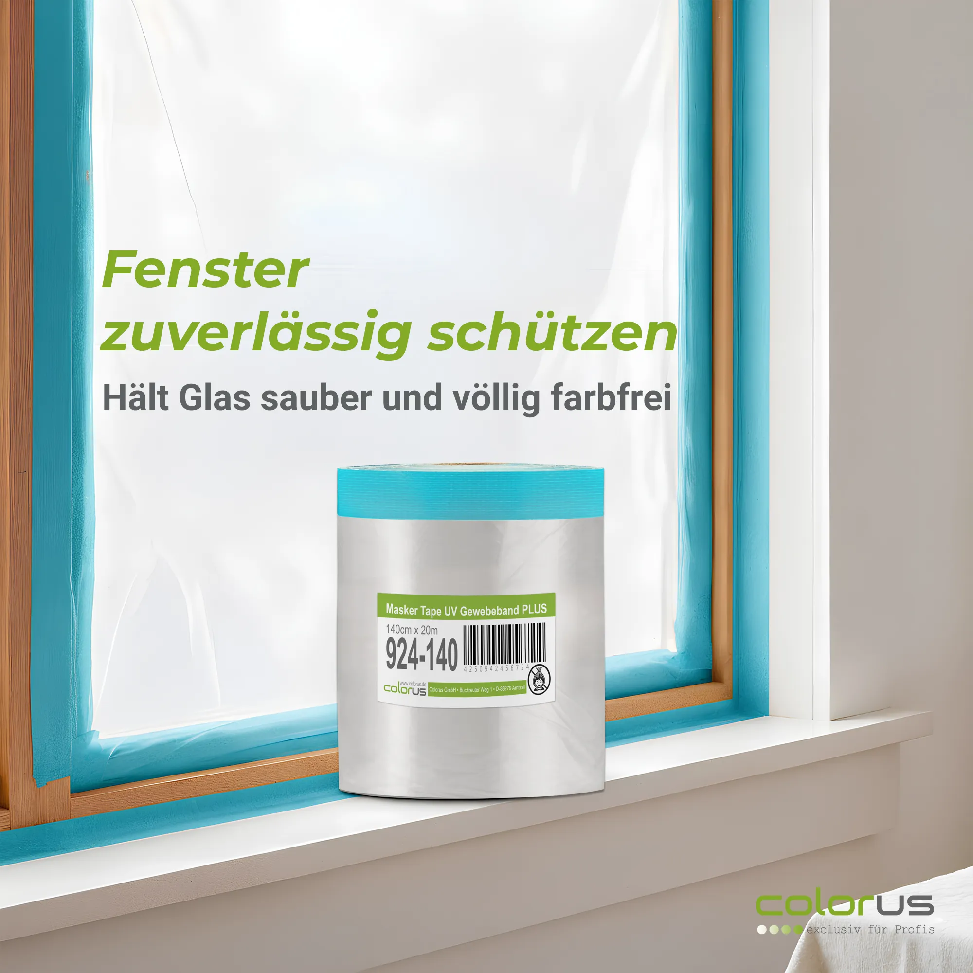 Colorus Premium Folien Masker Tape Gewebe UV 21 140cm x 20m