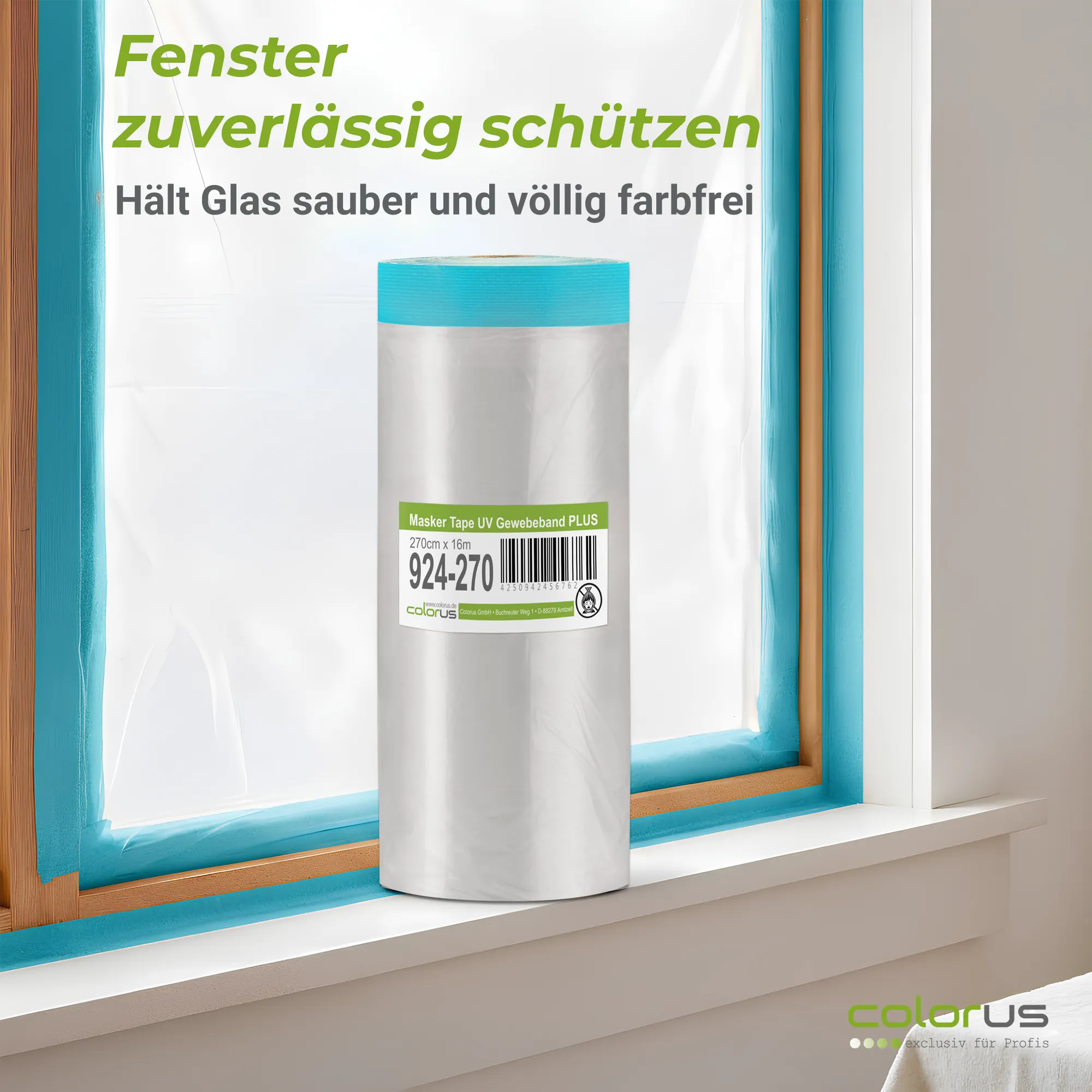 Colorus Premium Folien Masker Tape Gewebe UV 21 270cm x 16m