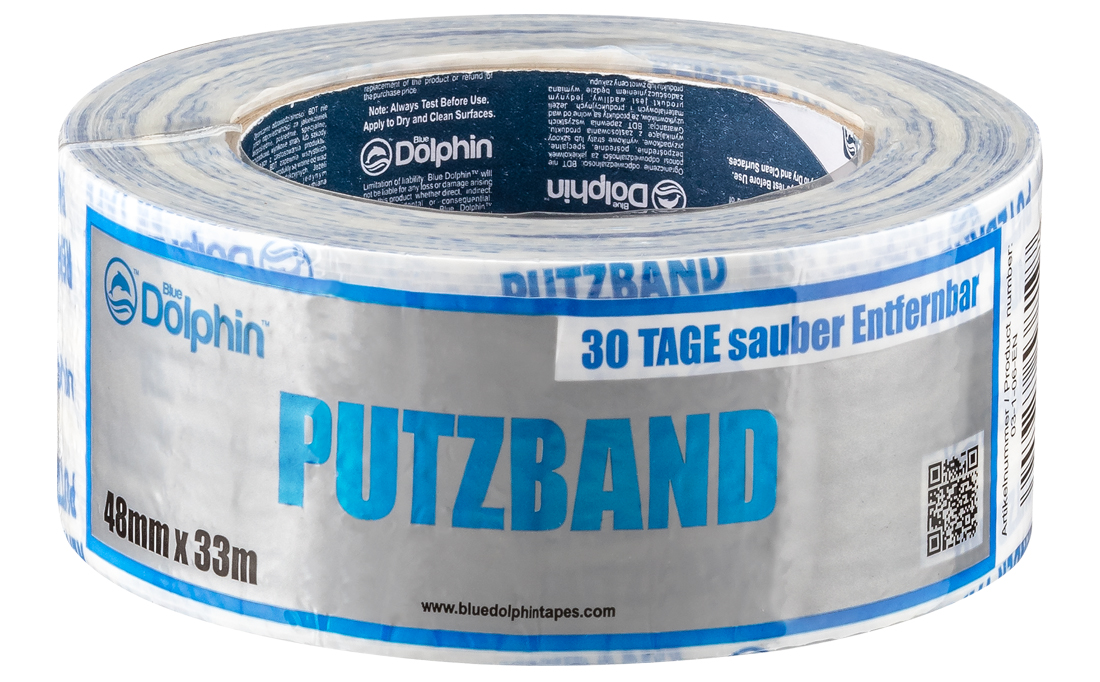 Blue Dolphin Putzband weiß 48 mm x 33 m – Karton mit 24 Rollen