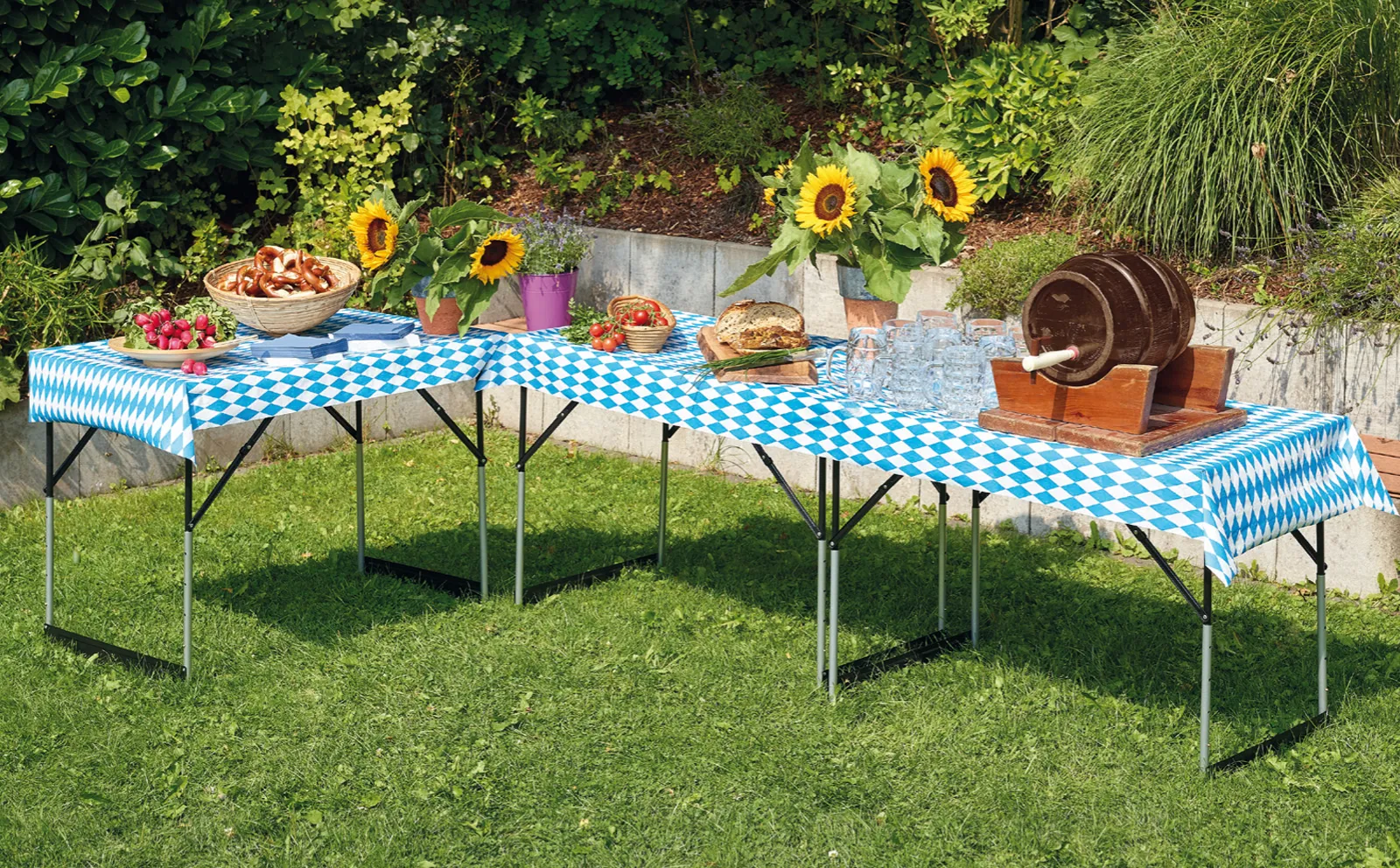 Mamba Tapeziertisch Set 3-teilig | Klappbar & Höhenverstellbar | 90 kg Gesamttragkraft