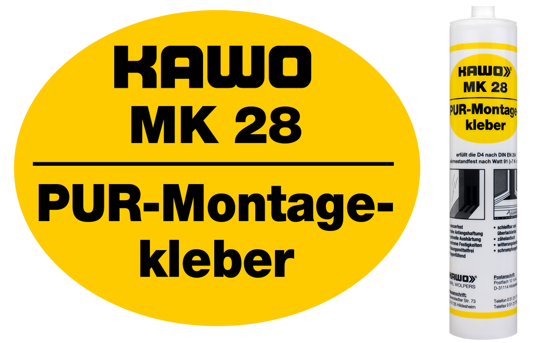 MK 28 Premium PUR Montagekleber feuchtigkeitsreaktiv 470g / 310 ml beige