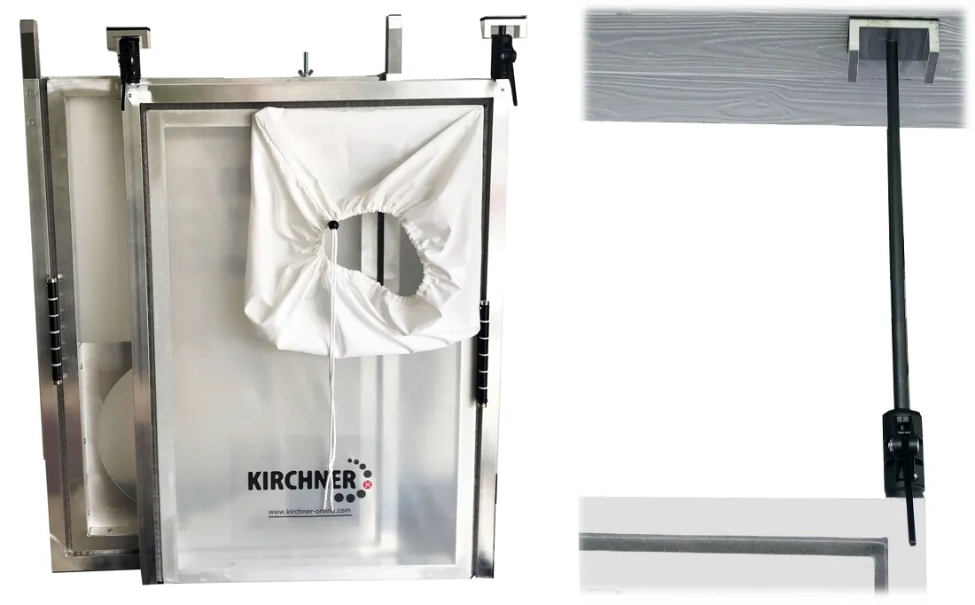 Alu Pendel Staub Schutztüre AUTO CLOSE für alle Standard Türen