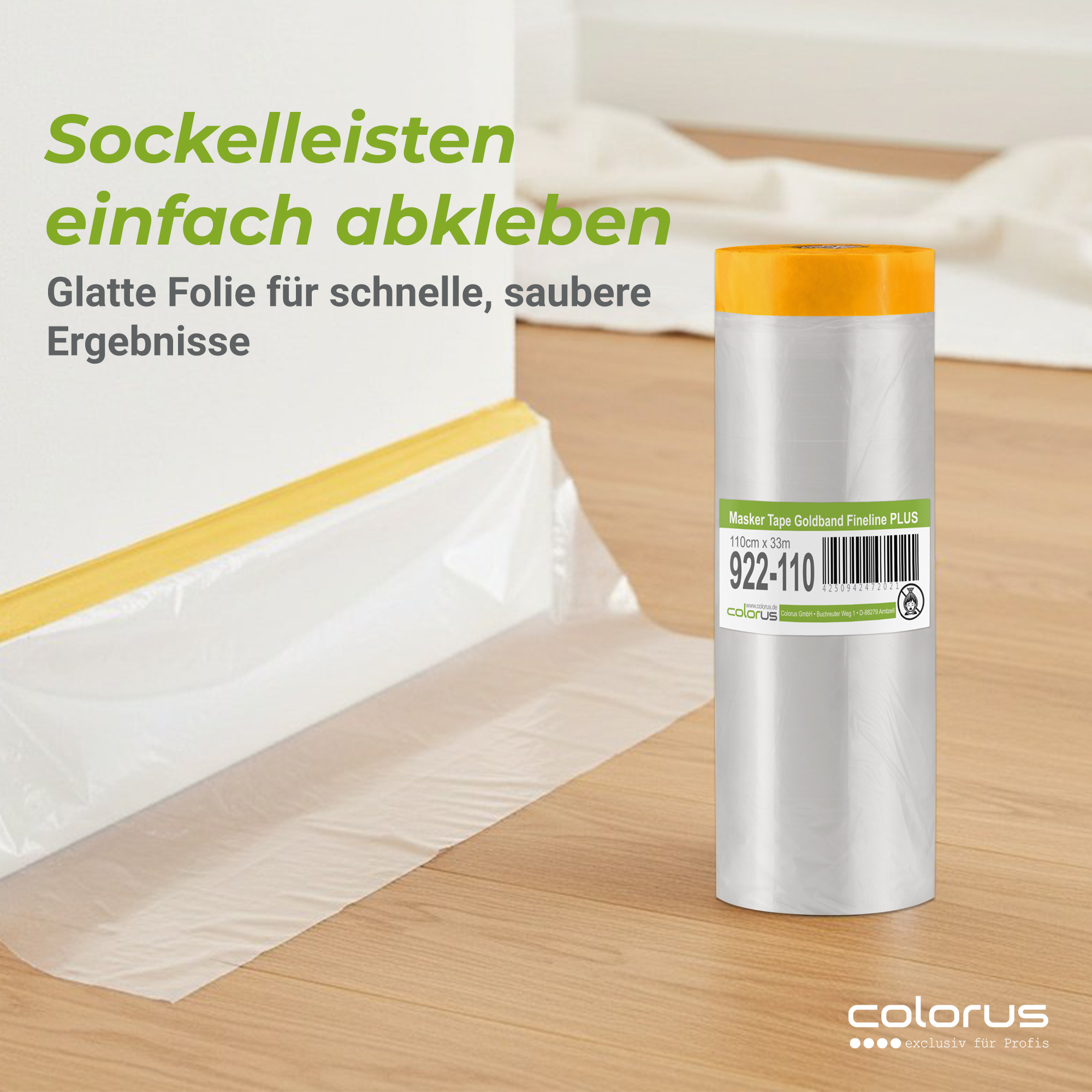 Colorus Premium Folien Masker Tape Goldband UV 60 110cm x 33m