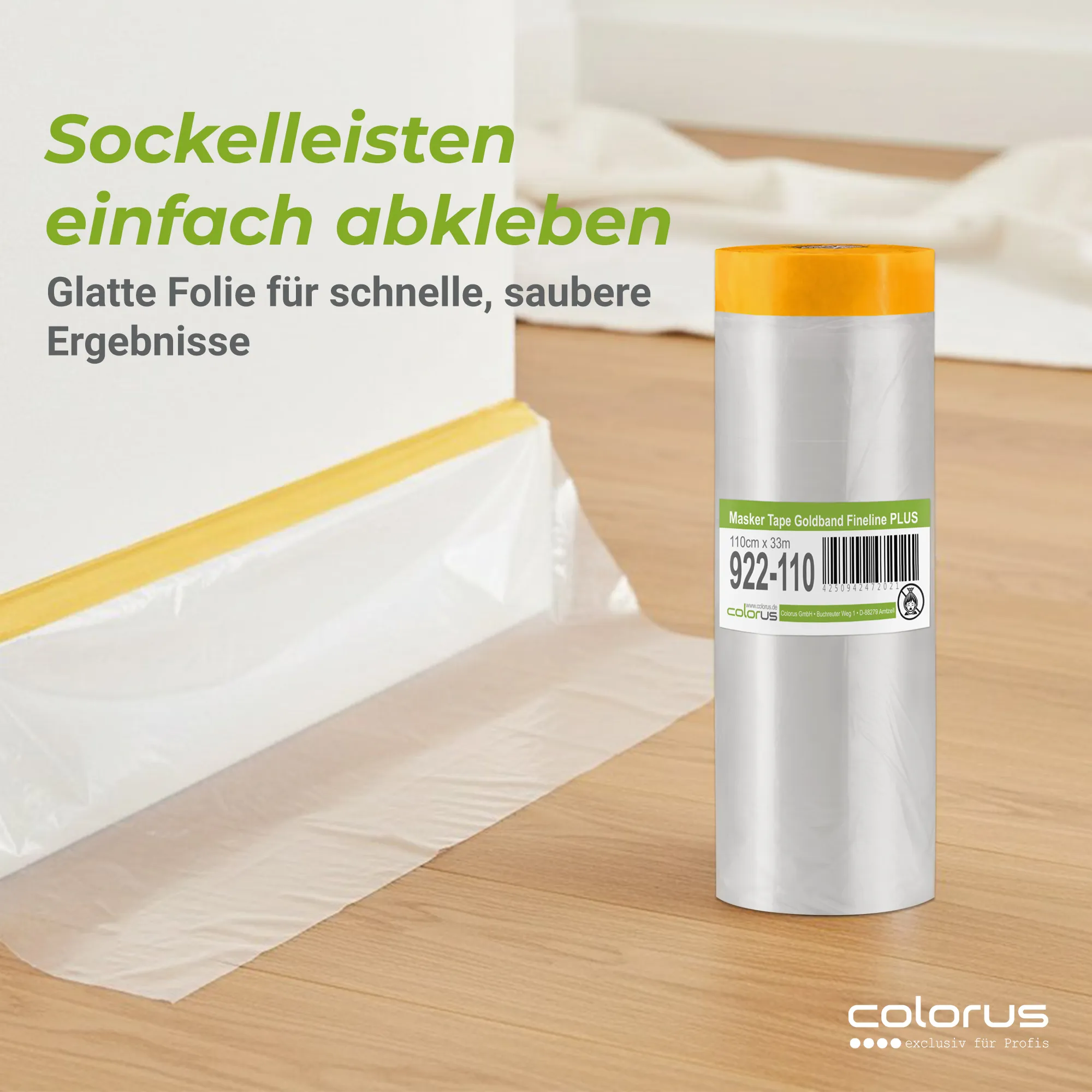 Colorus Premium Folien Masker Tape Goldband UV 60 110cm x 33m