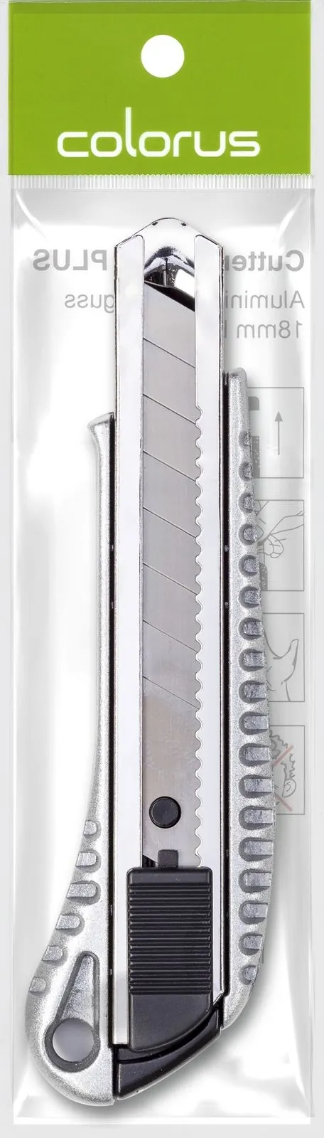 24 x Colorus Cuttermesser PLUS Alu Druckguss 18mm