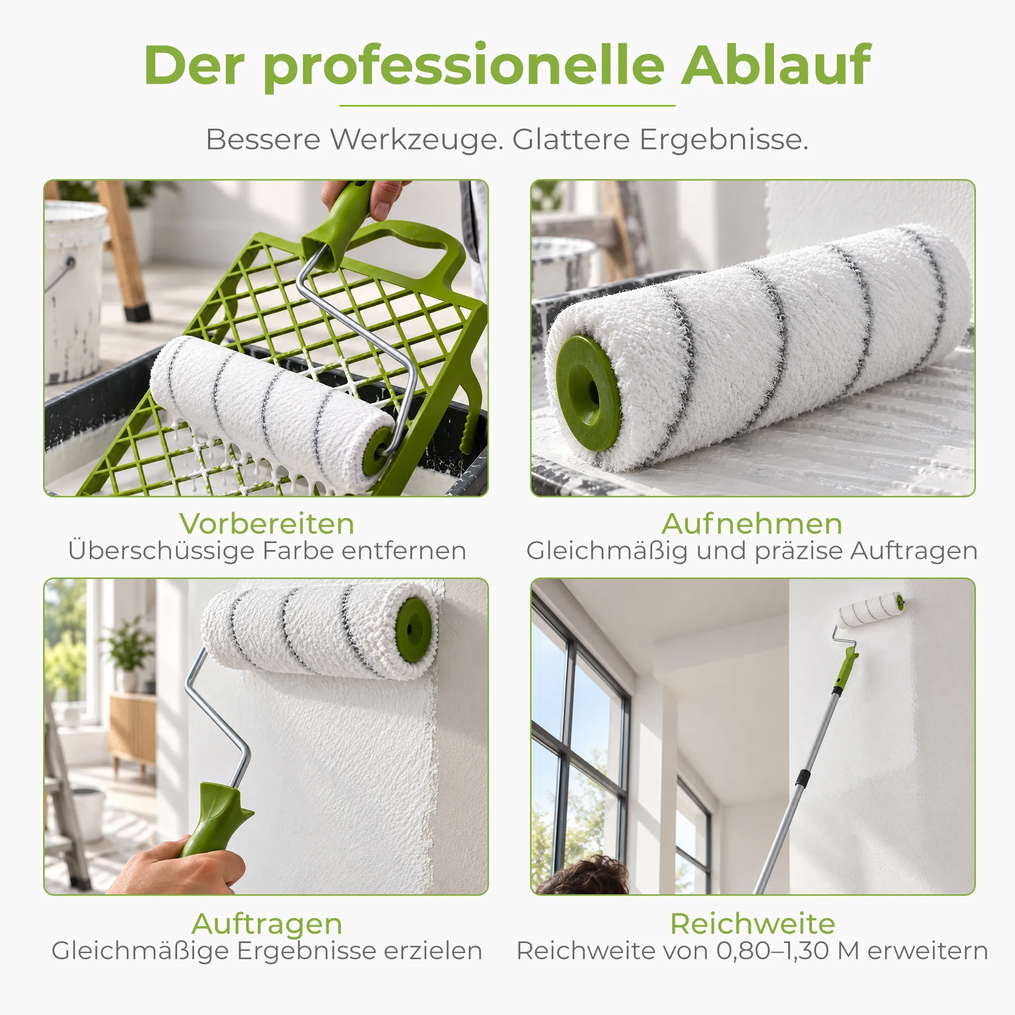 Profi Maler Set 21-teilig | für lösemittelhaltige Lacke & Wandfarben
