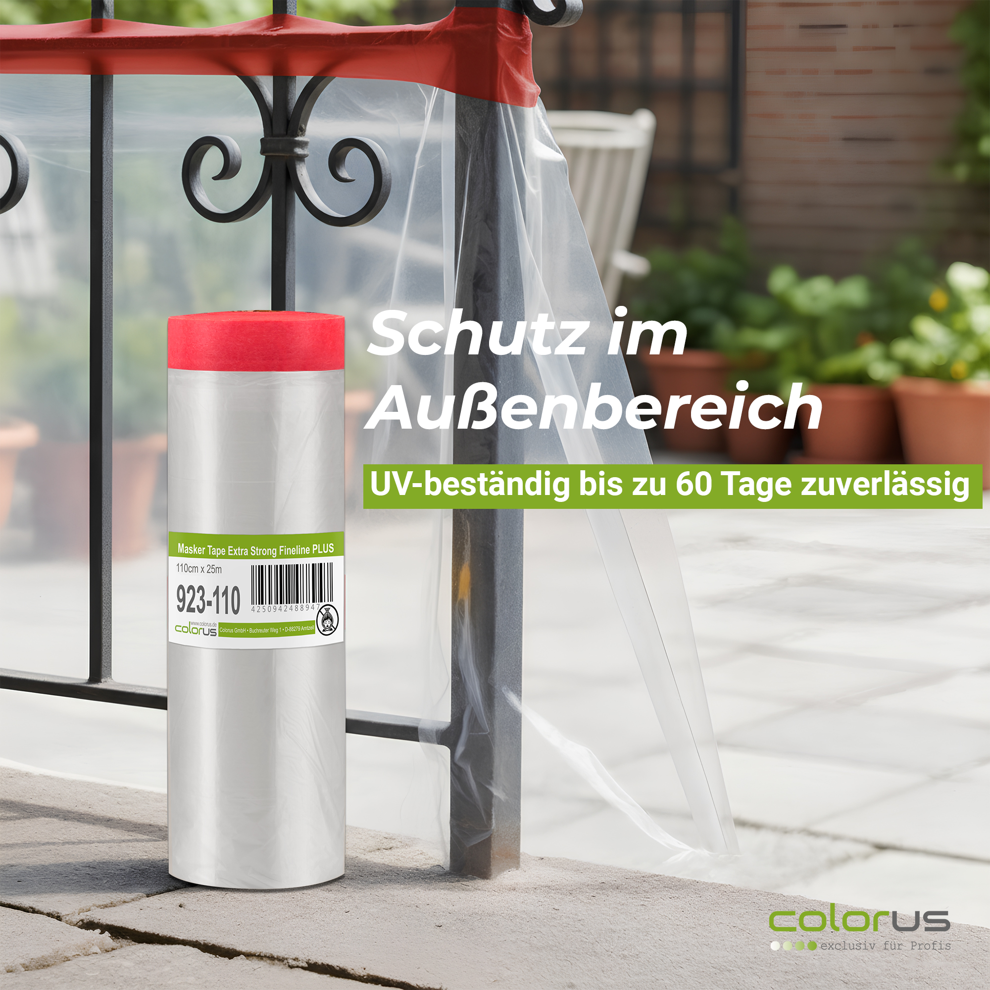 Colorus Premium Folien Masker Tape Extra Strong UV 120 110cm x 25m
