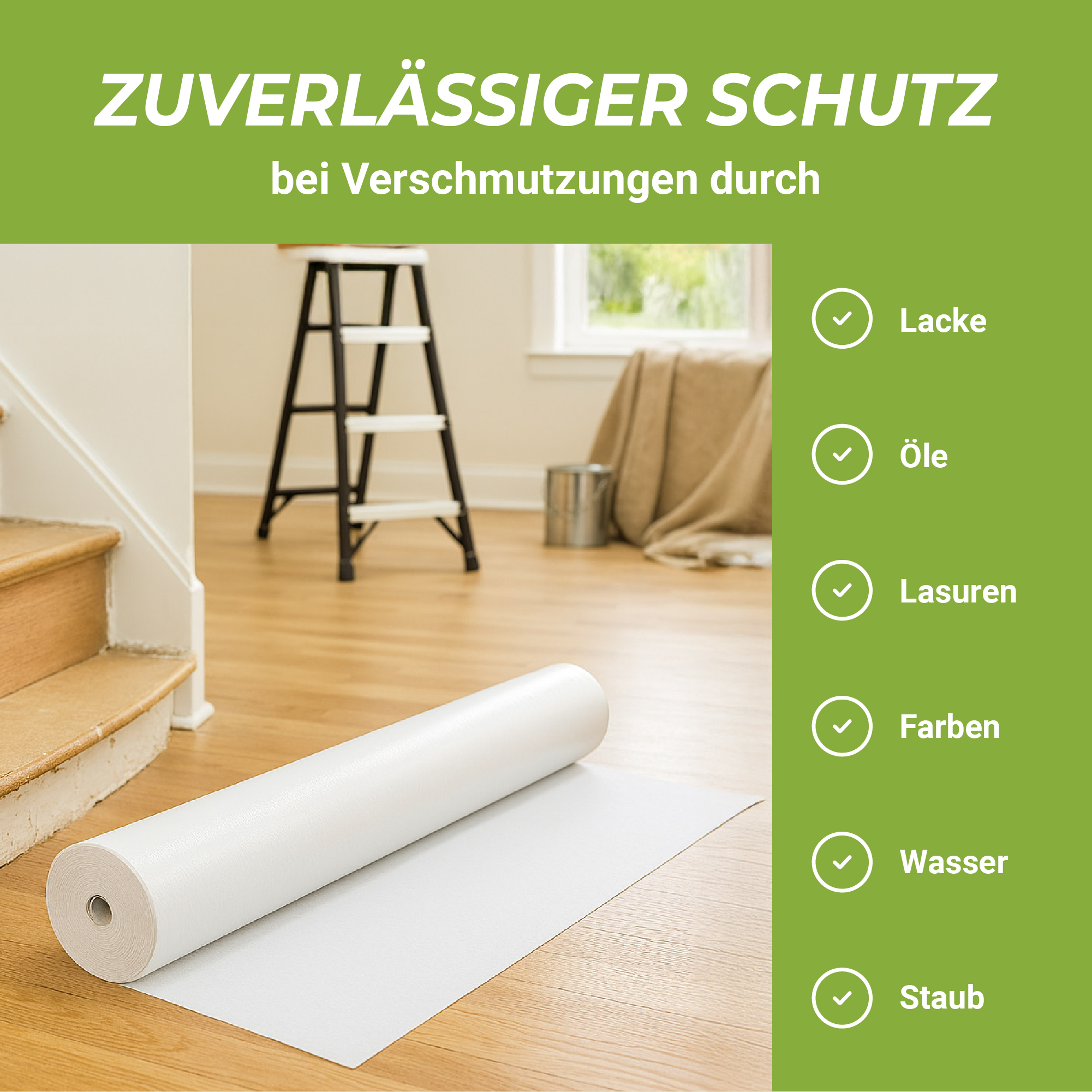 Colorus Abdeckvlies Absorb Haftliner PLUS selbsthaftend 1 x 25m