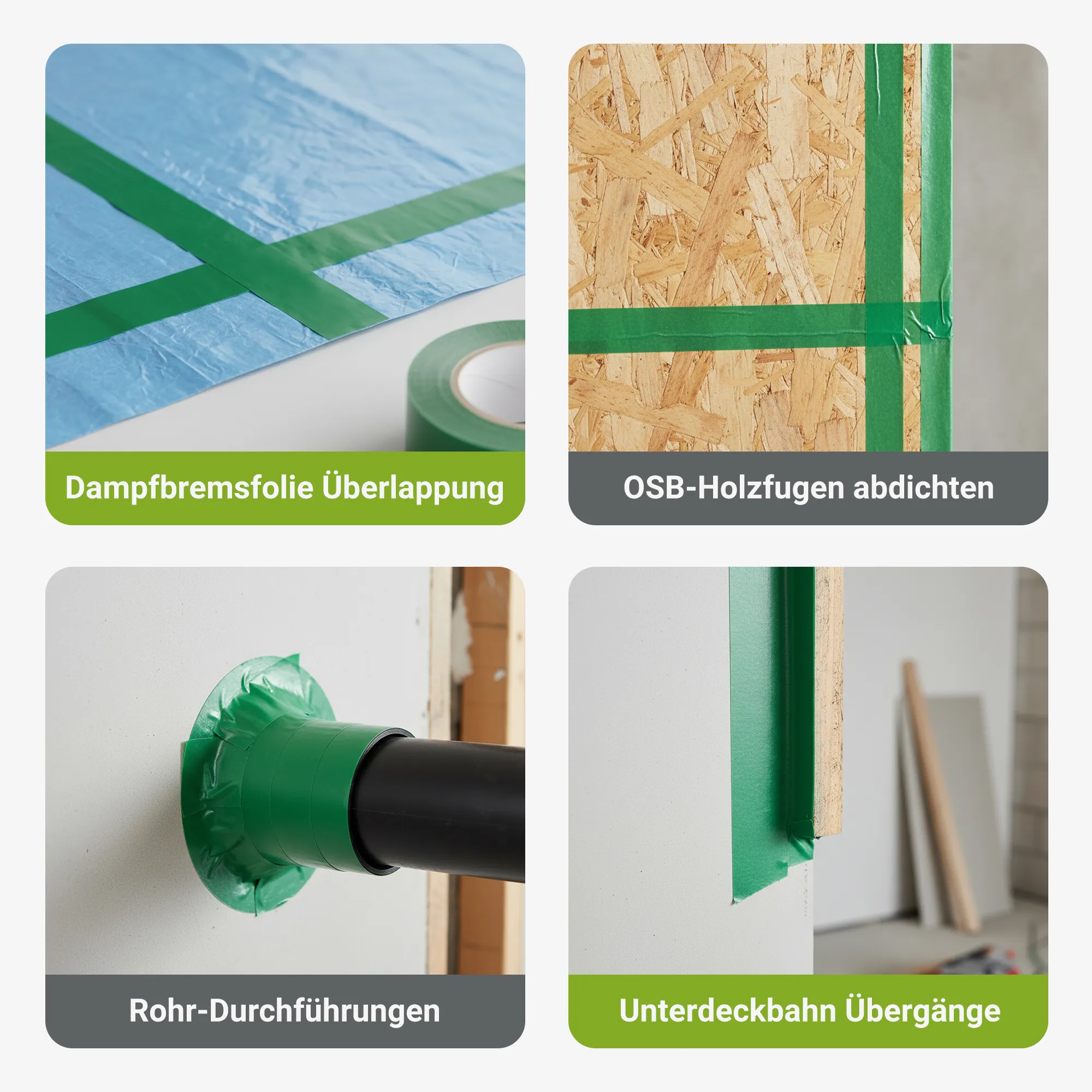 Colorus AggroFlex PLUS ruban adhésif pare-vapeur vert 25m 50mm