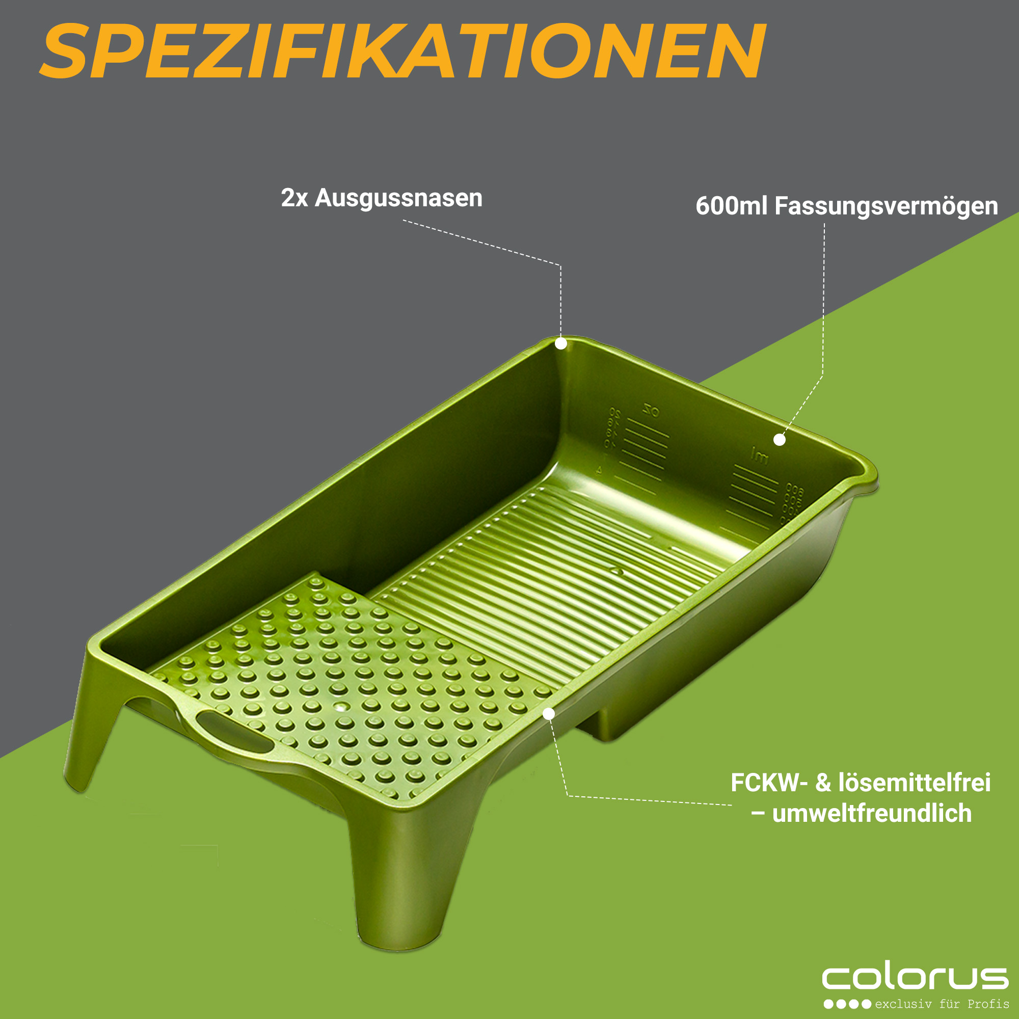 Colorus 10 x Farbwanne 15 x 32 cm | Lackschale aus hochwertigem Kunstsoff | Lackierwanne 300ml | Farbschale Lackwanne für Farbwalzen bis 11cm Colorus 10 x Farbwanne 15 x 32 cm | Lackschale aus hochwertigem Kunstsoff | Lackierwanne 300ml | Farbschale Lackwanne für Farbwalzen bis 11cm