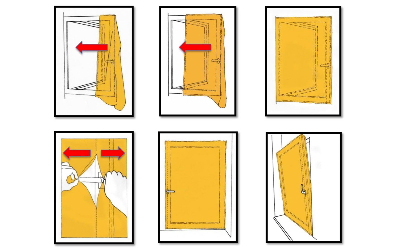 SIMPROFLEX Fensterschutzhülle 125 x 160cm 10 Stück auf Rolle