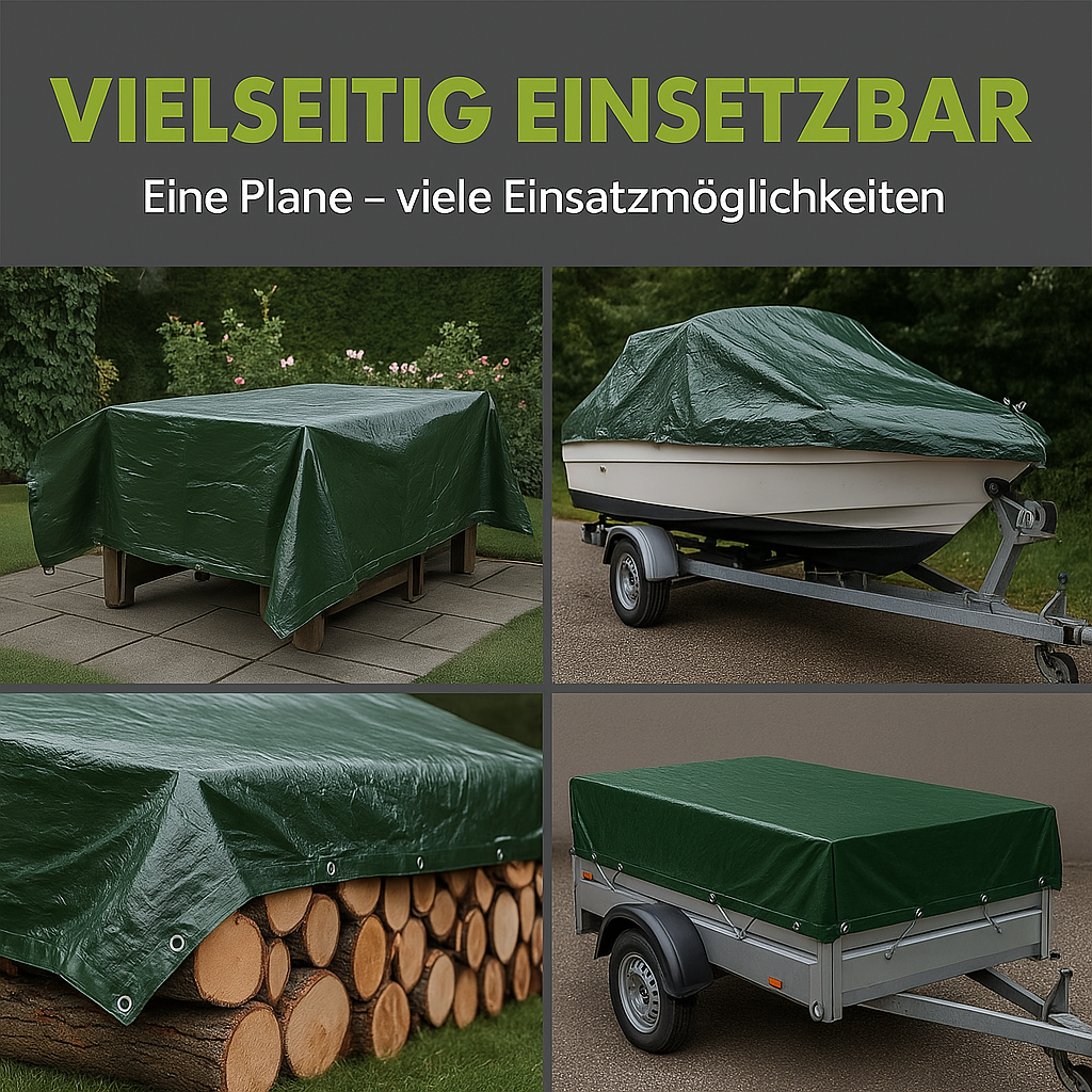 Colorus Premium Gewebeplane grün ca. 75g / m²  6 x 8m