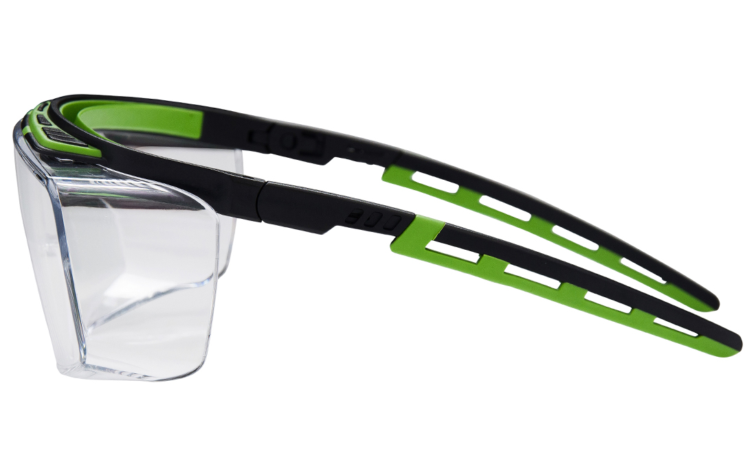 PRO FIT Schutzbrille Kubik für Brillenträger, klare Polycarbonatscheiben