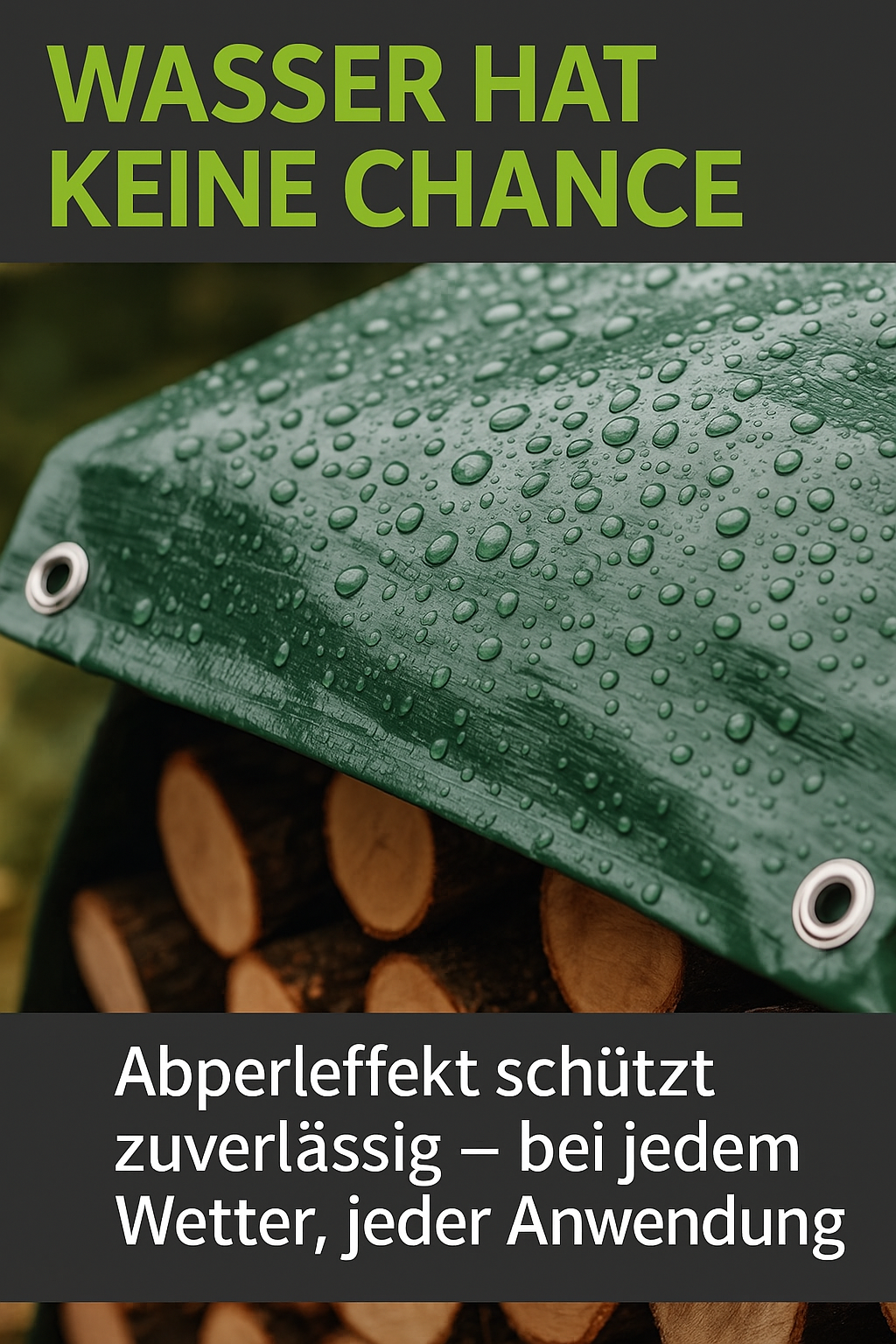 Colorus Premium Gewebeplane grün ca. 75g / m²  6 x 8m