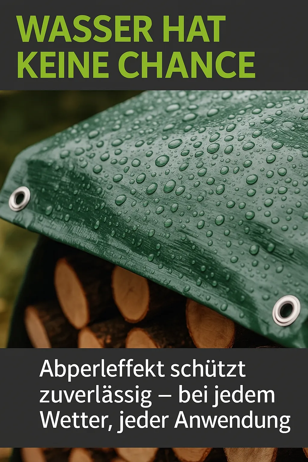 Colorus Premium Gewebeplane grün ca. 75g / m²  6 x 8m