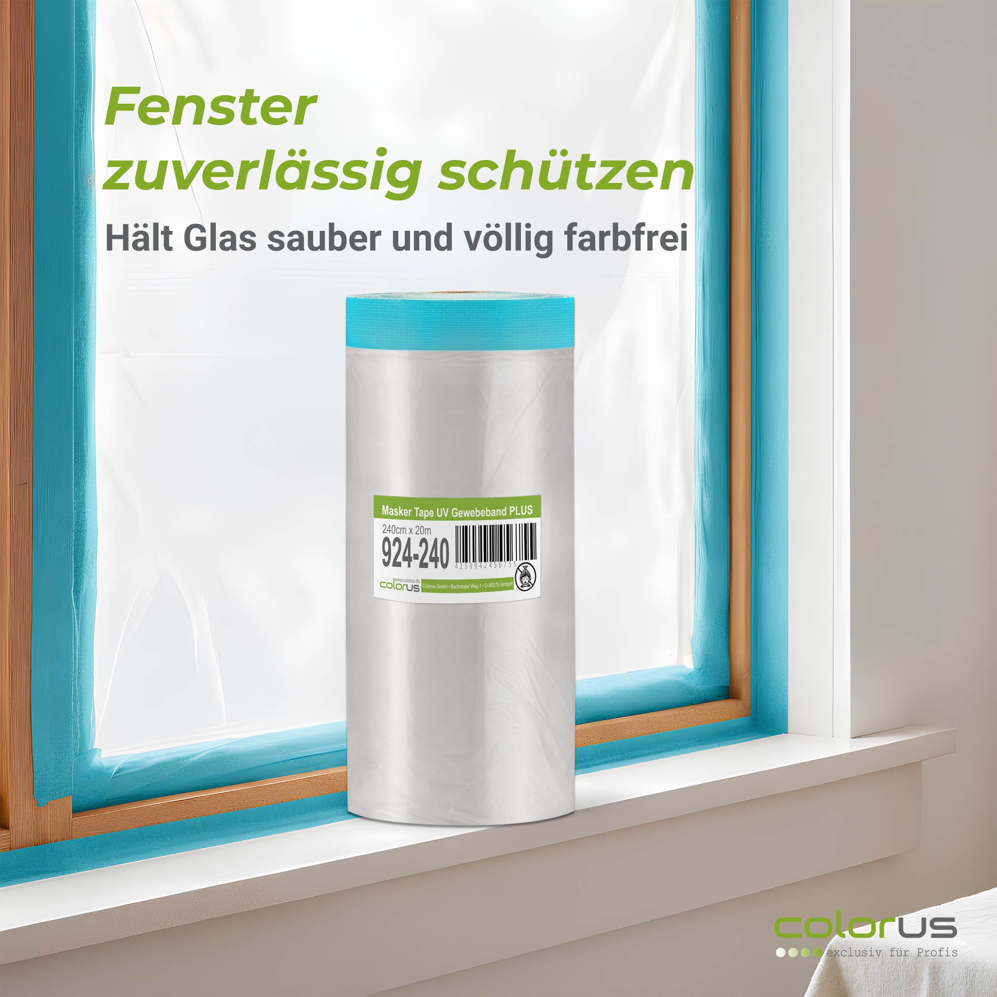 Colorus Premium Folien Masker Tape Gewebe UV 21 240cm x 20m