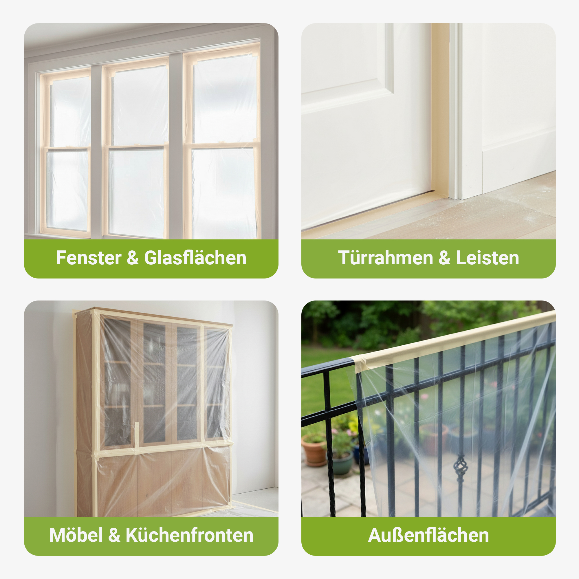 Colorus Premium Folien Masker Tape Kreppband mit Abdeckfolie 30cm x 33m Colorus Premium Folien Masker Tape Kreppband mit Abdeckfolie 270cm x 16m