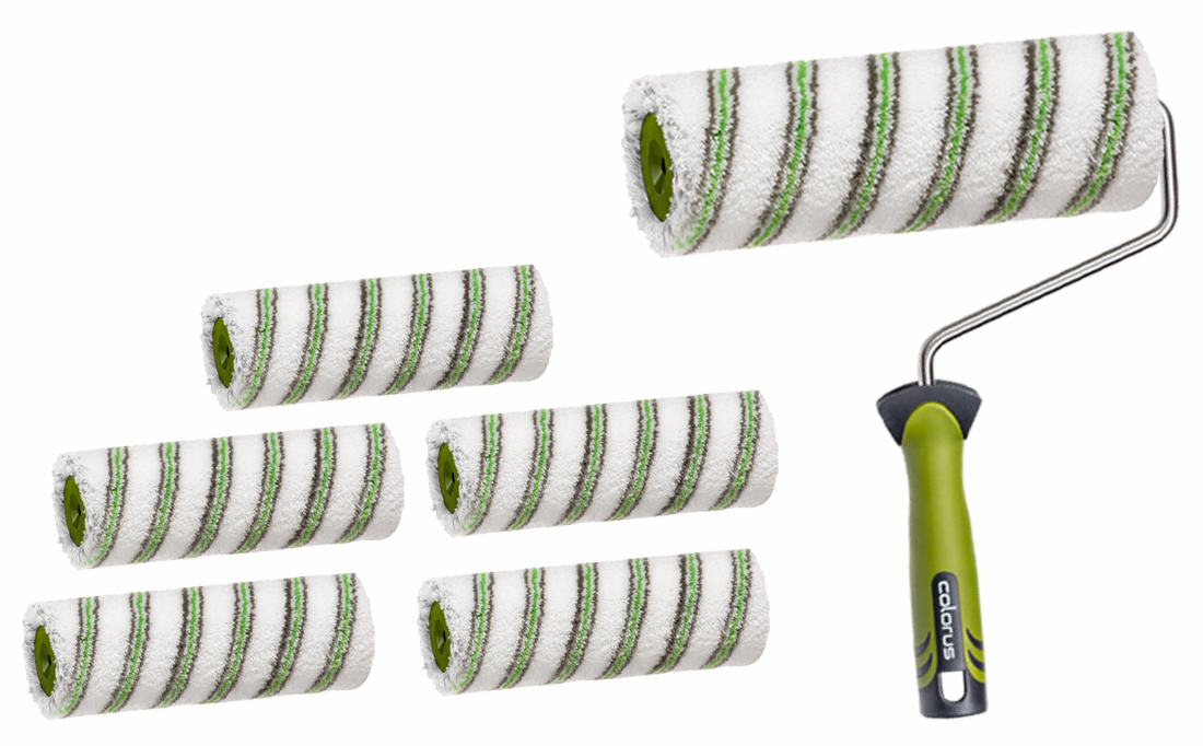 Colorus Pro Streif PLUS KØ60 XXL Rouleau de peintre 12mm Flor 25cm à coins déroulés