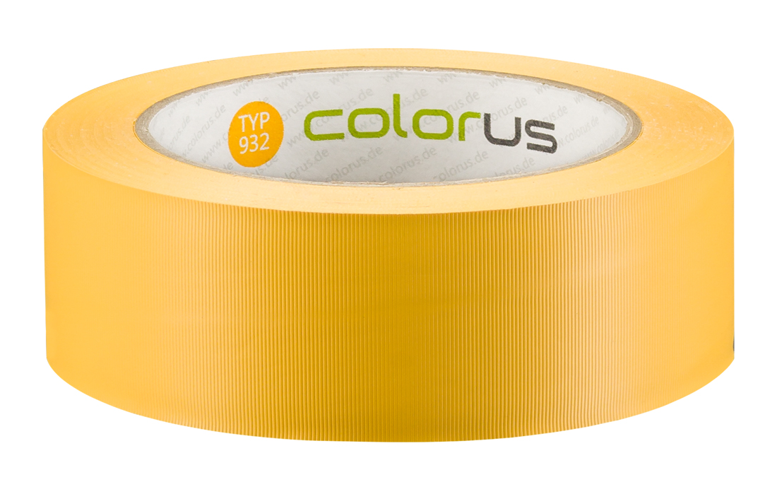 Colorus Premium Putzerband gelb quergerillt Schutzband 33m x 38mm