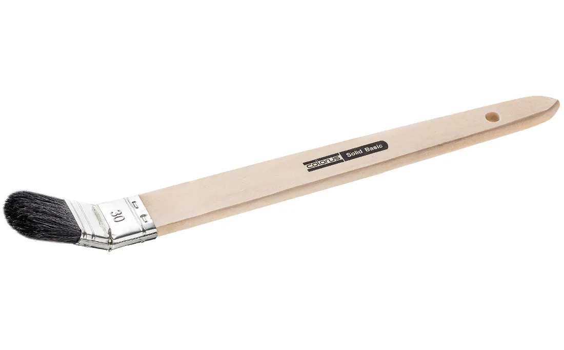 Heimwerker Plattpinsel gebogen SOLID Lackpinsel 70% Top Borsten