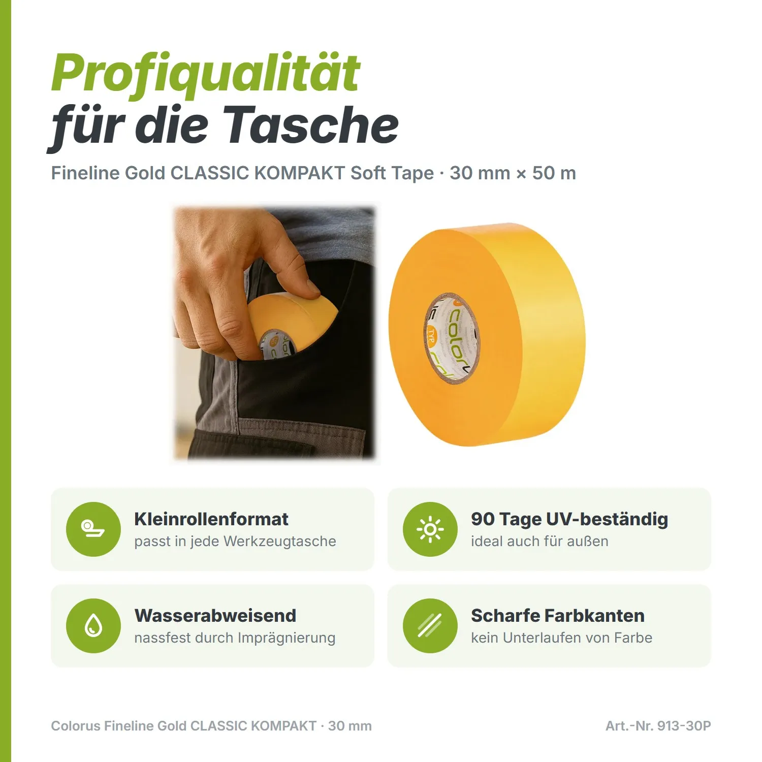 Colorus Fineline Gold CLASSIC KOMPAKT Soft Tape 50m 30mm