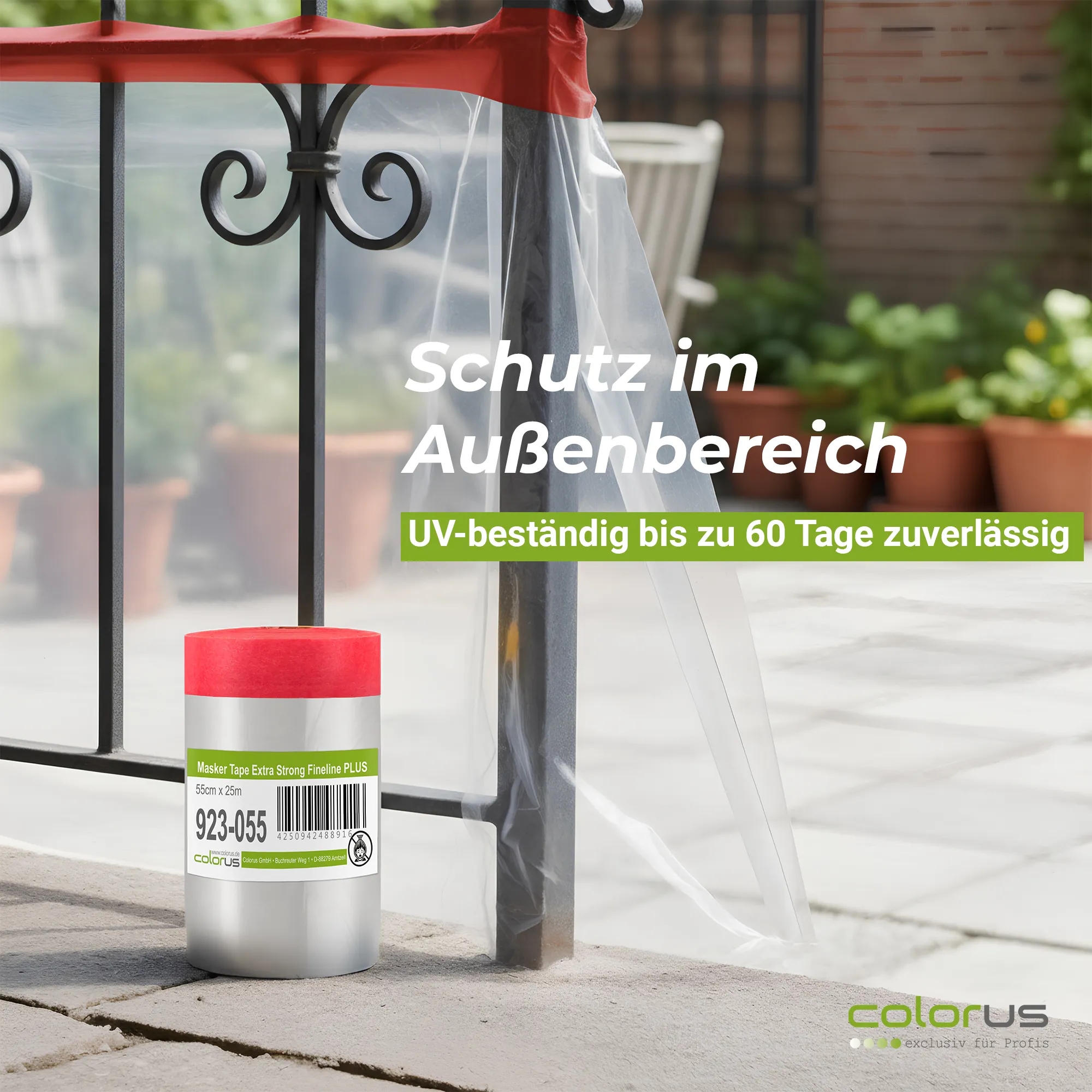 Colorus Premium Folien Masker Tape Extra Strong UV 120 55cm x 25m