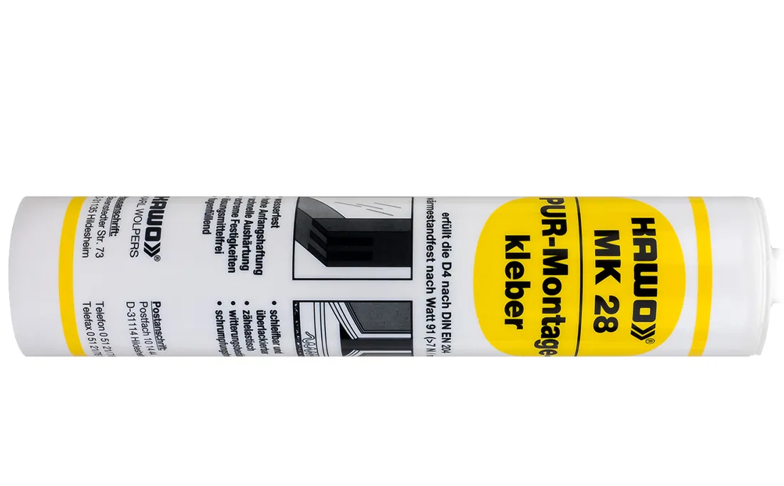 MK 28 Premium PUR Montagekleber feuchtigkeitsreaktiv 470g / 310 ml beige