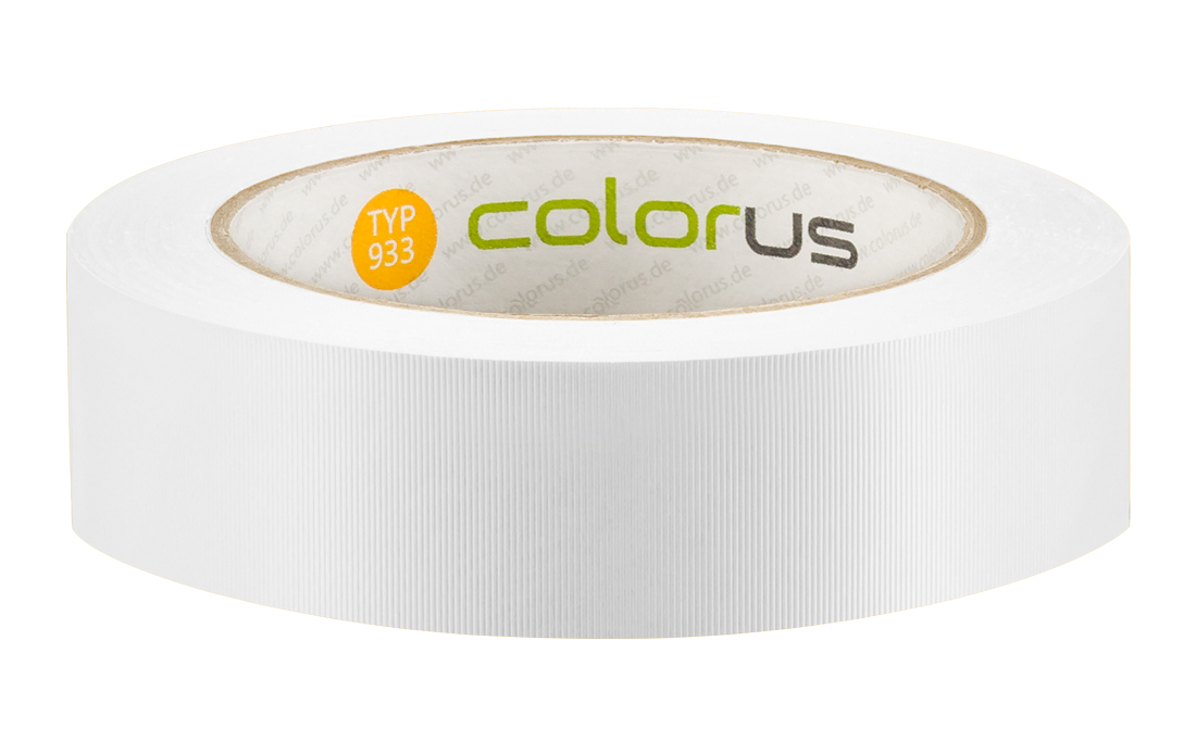 Colorus Premium Putzerband weiß quergerillt Schutzband 33m x 30mm