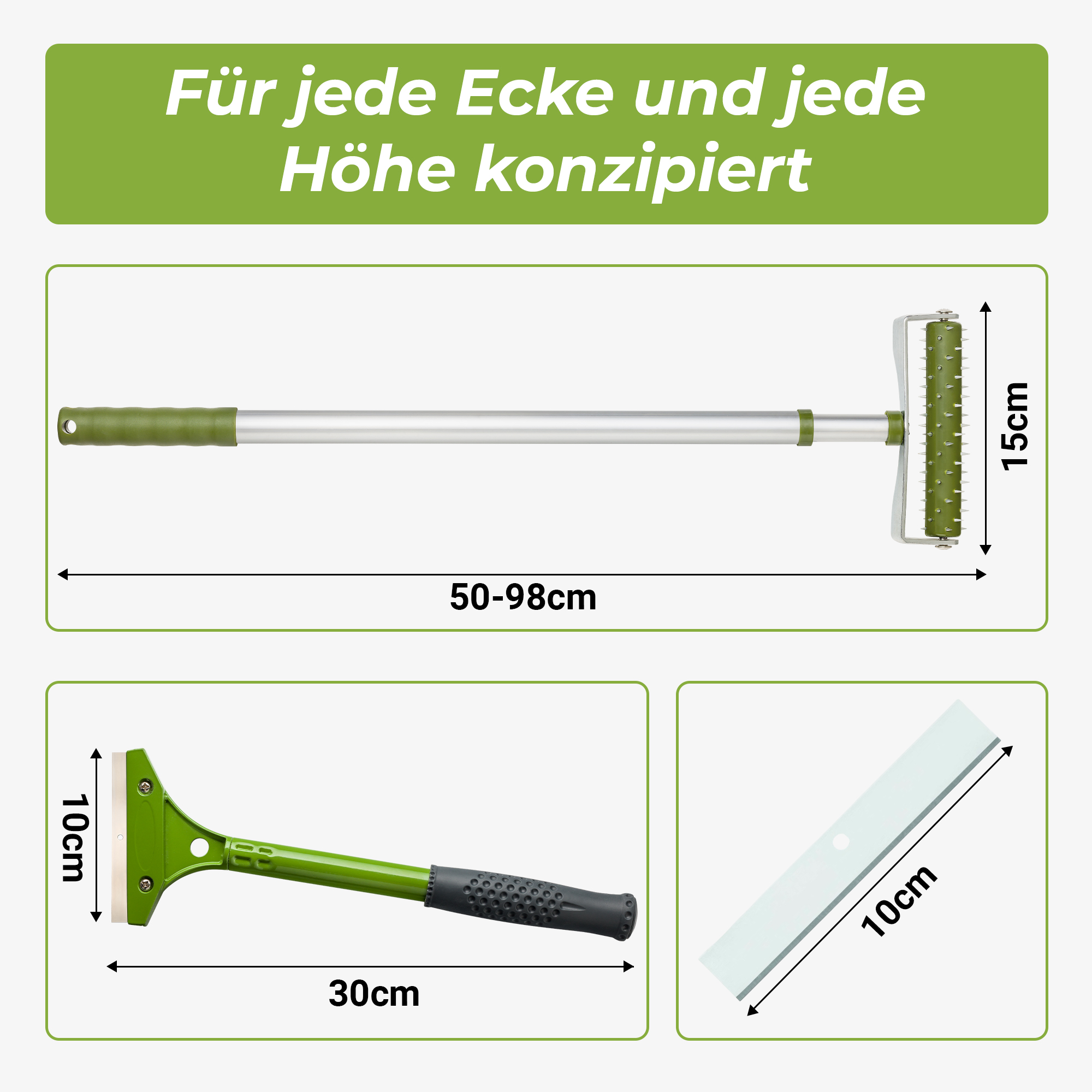 Colorus Tapetenentferner Set 3 tlg | Inklusive 10 x Ersatzklingen