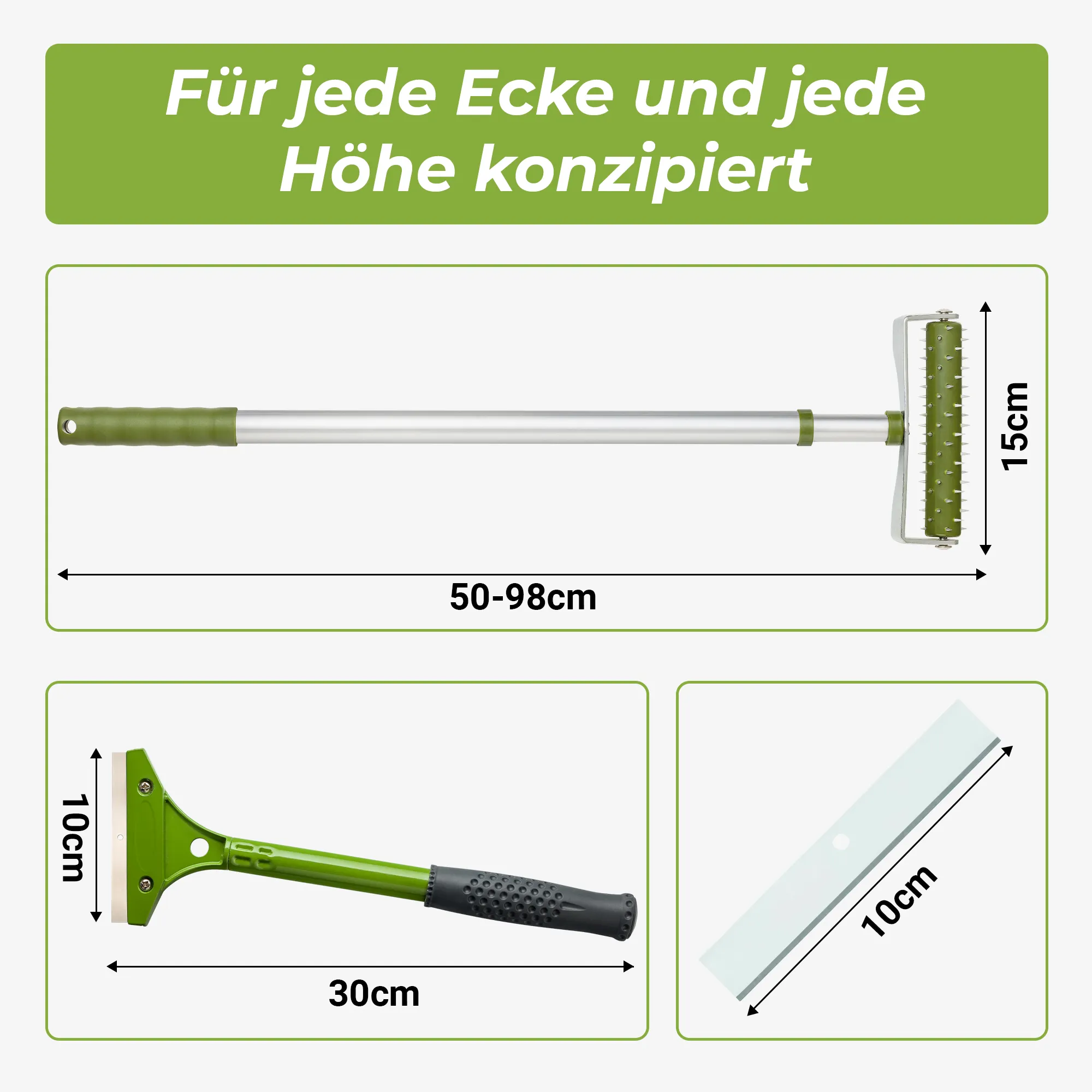 Colorus Tapetenentferner Set 3 tlg | Inklusive 10 x Ersatzklingen