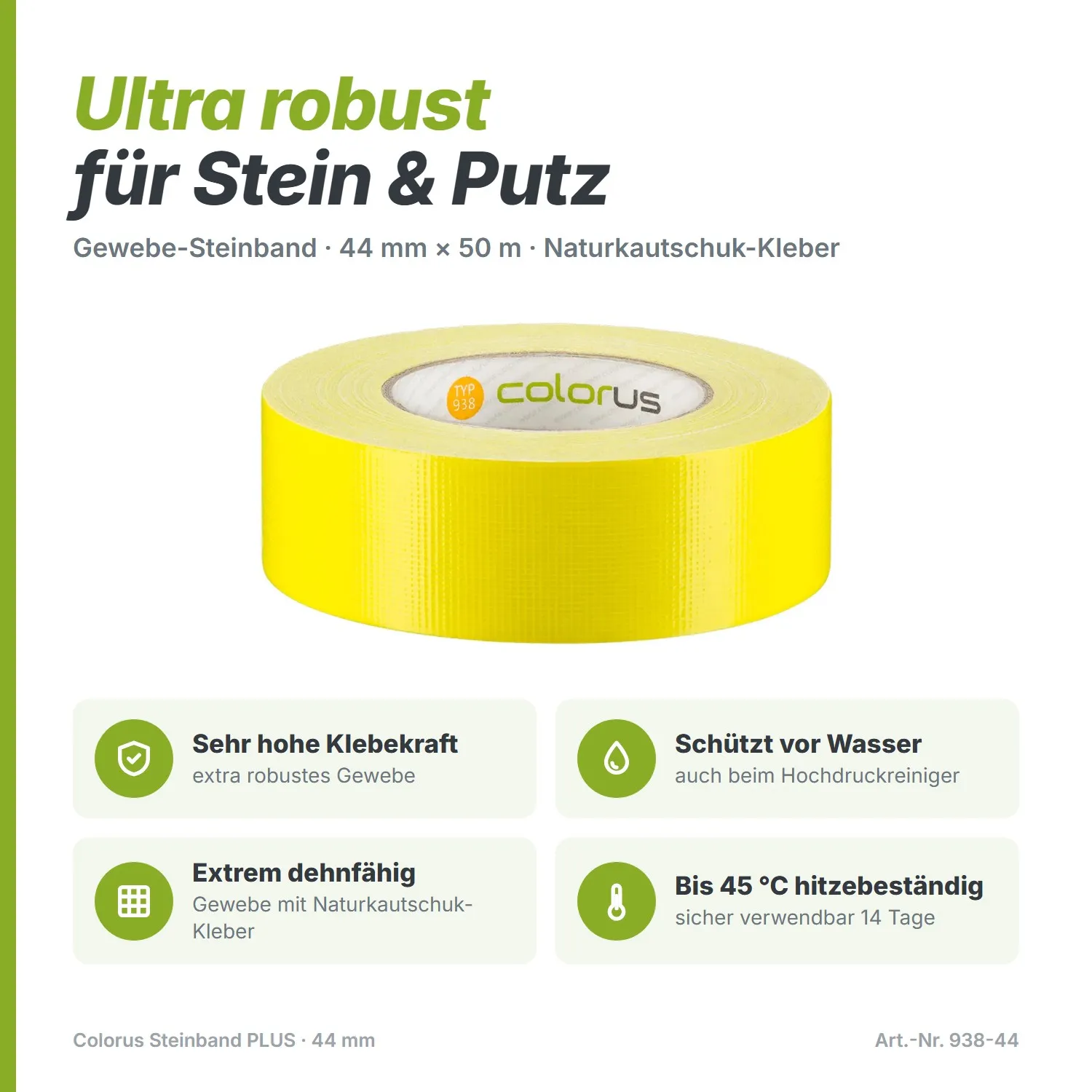 Ruban pierre et béton Colorus PLUS 50m 44mm