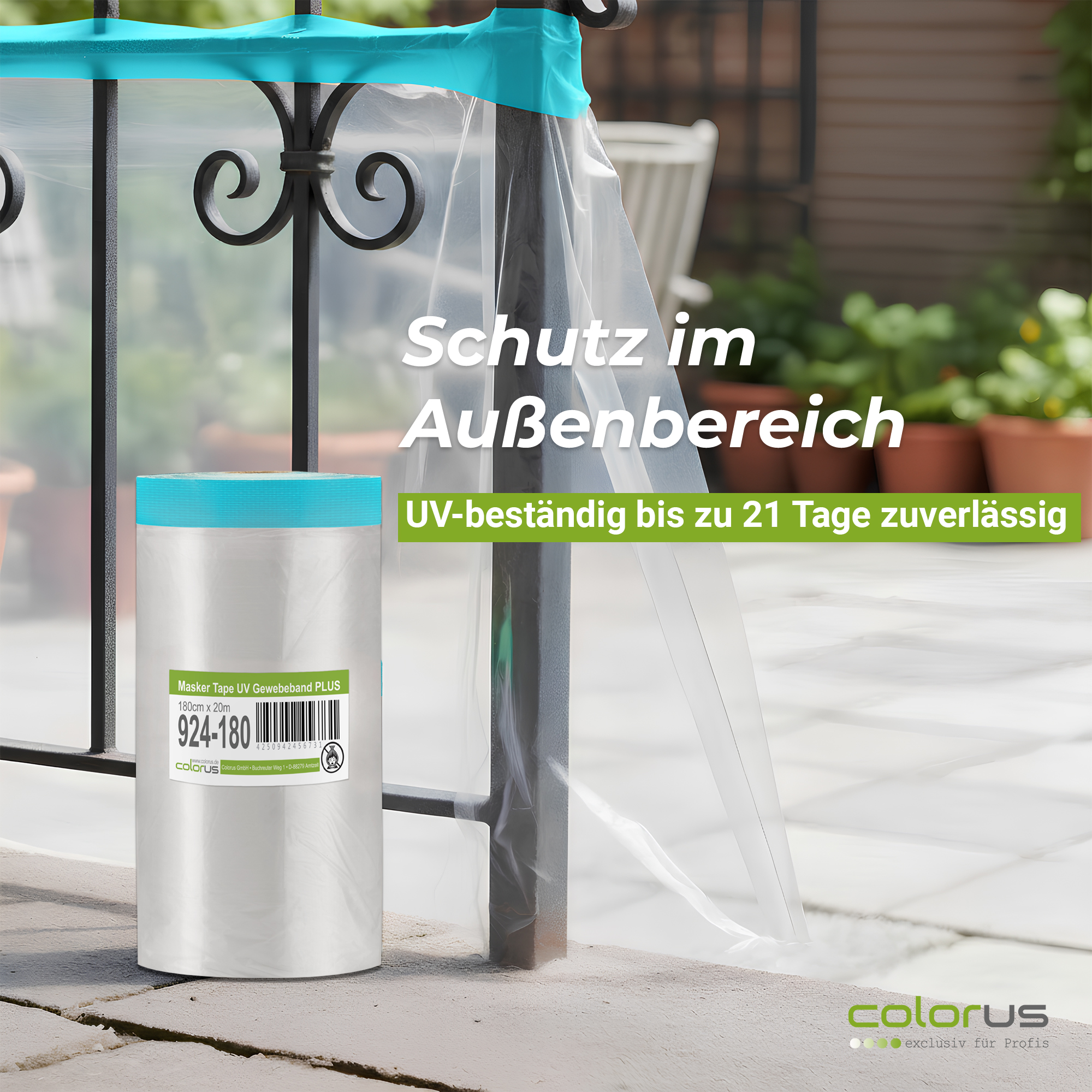 Colorus Premium Folien Masker Tape Gewebe UV 21 180cm x 20m