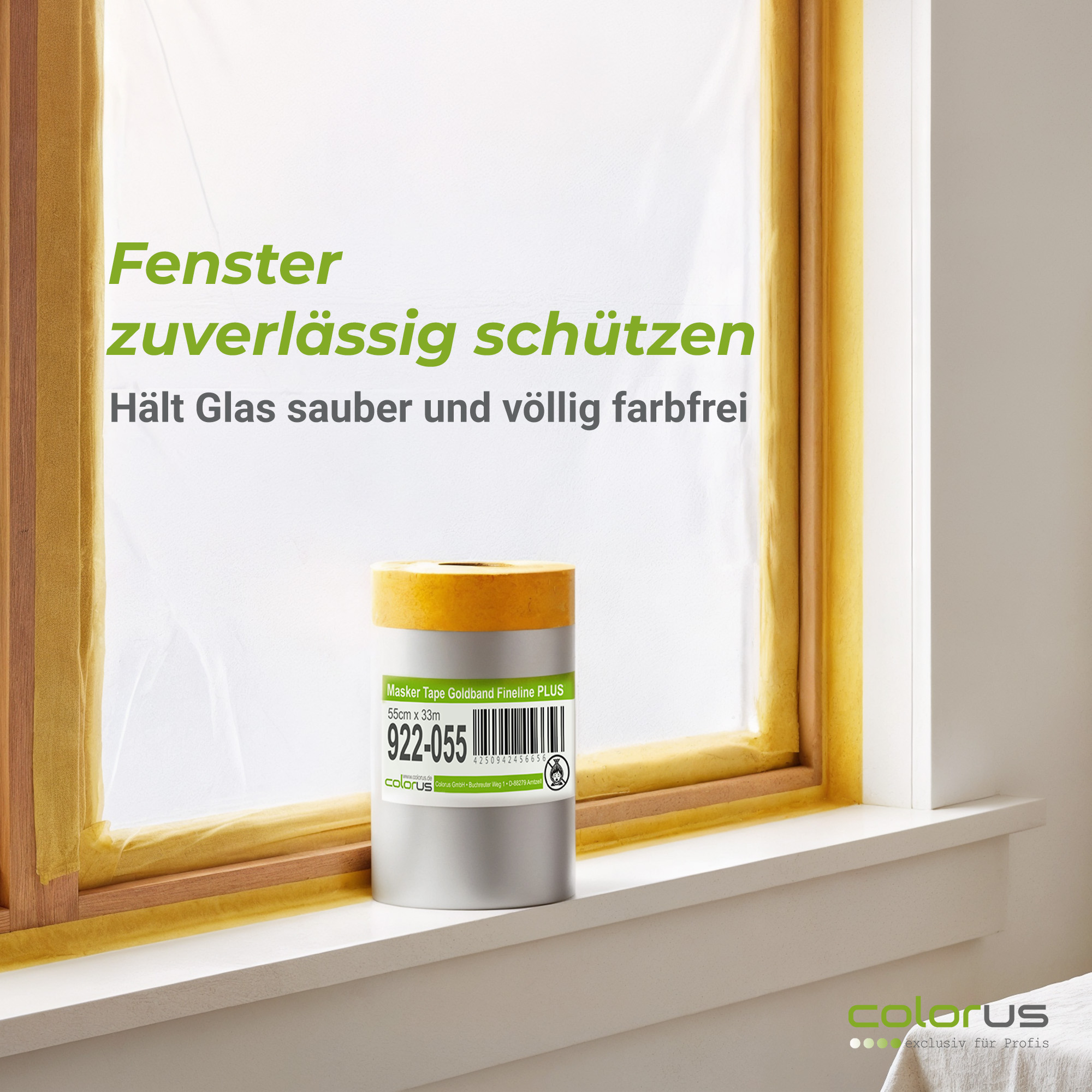 Colorus Premium Folien Masker Tape Goldband UV 60 55cm x 33m